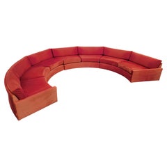 Milo Baughman Semi-Circular Sectional Sofa 3 Pieces