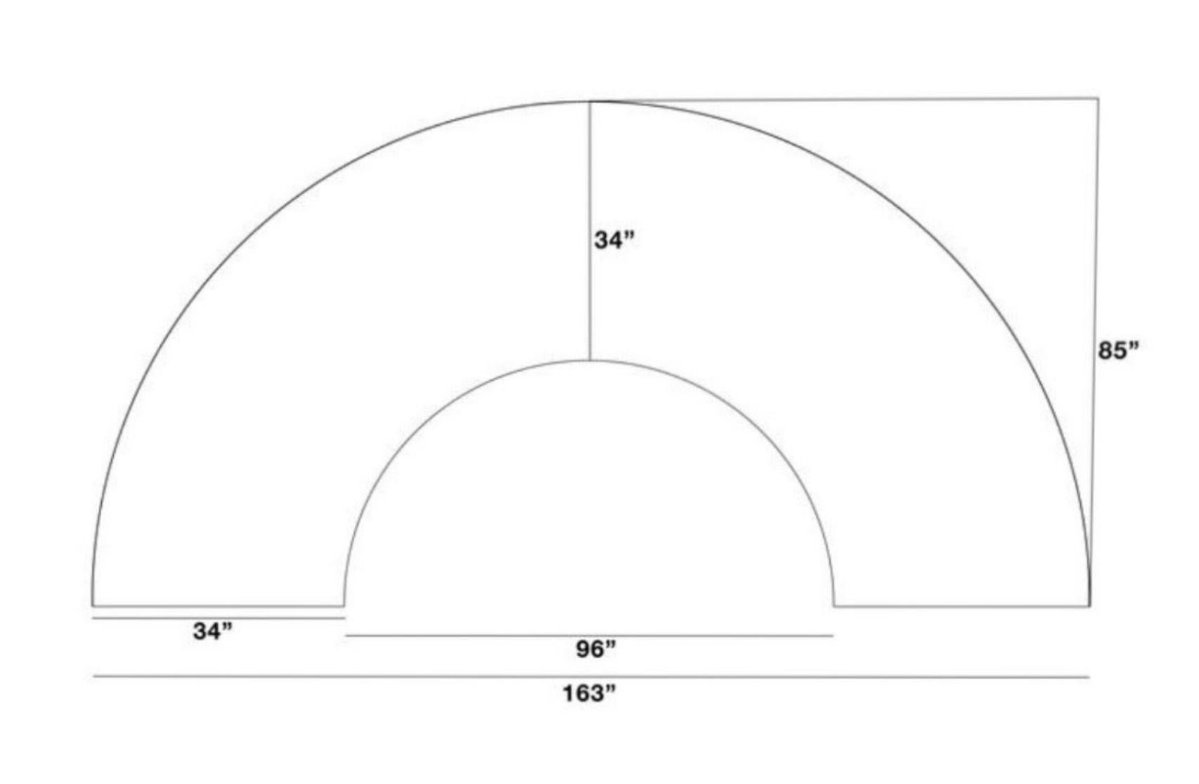 Milo Baughman Semi-Circular Sectional Sofa for Thayer Coggin 2