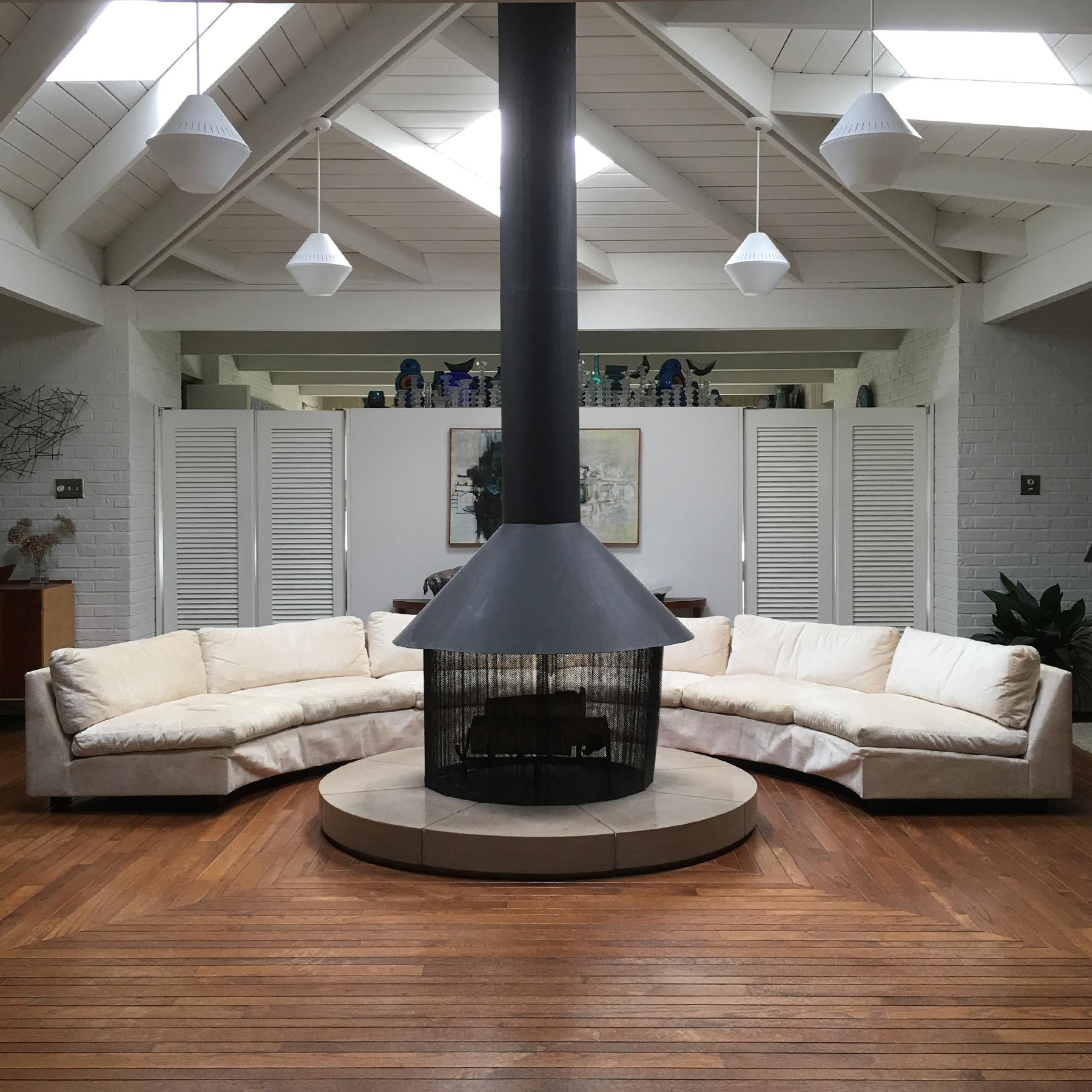 Mid-Century Modern Milo Baughman Semi-Circular Sofa by Thayer Coggin