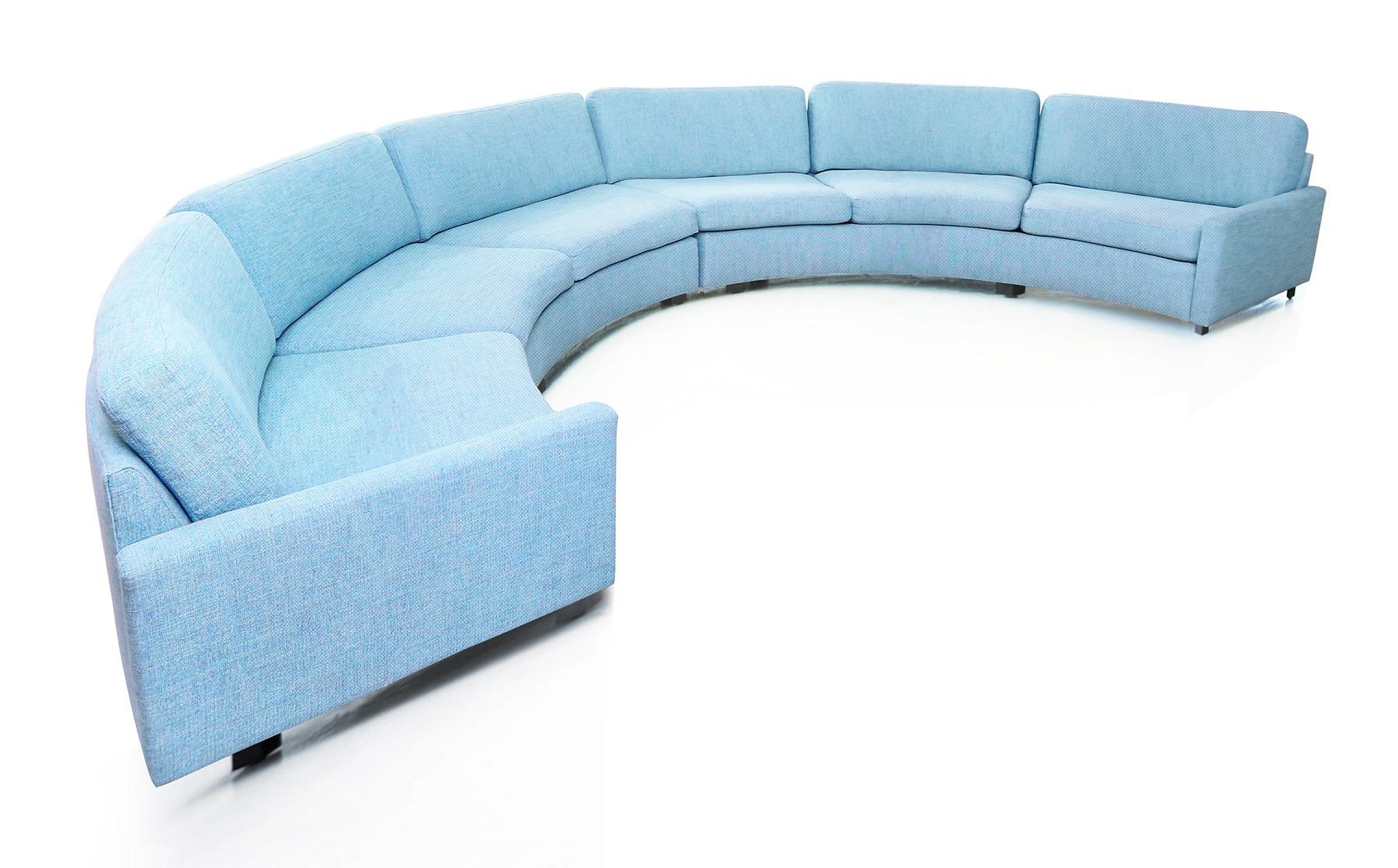 American Milo Baughman Semi-Circular Sectional Sofa for Thayer Coggin