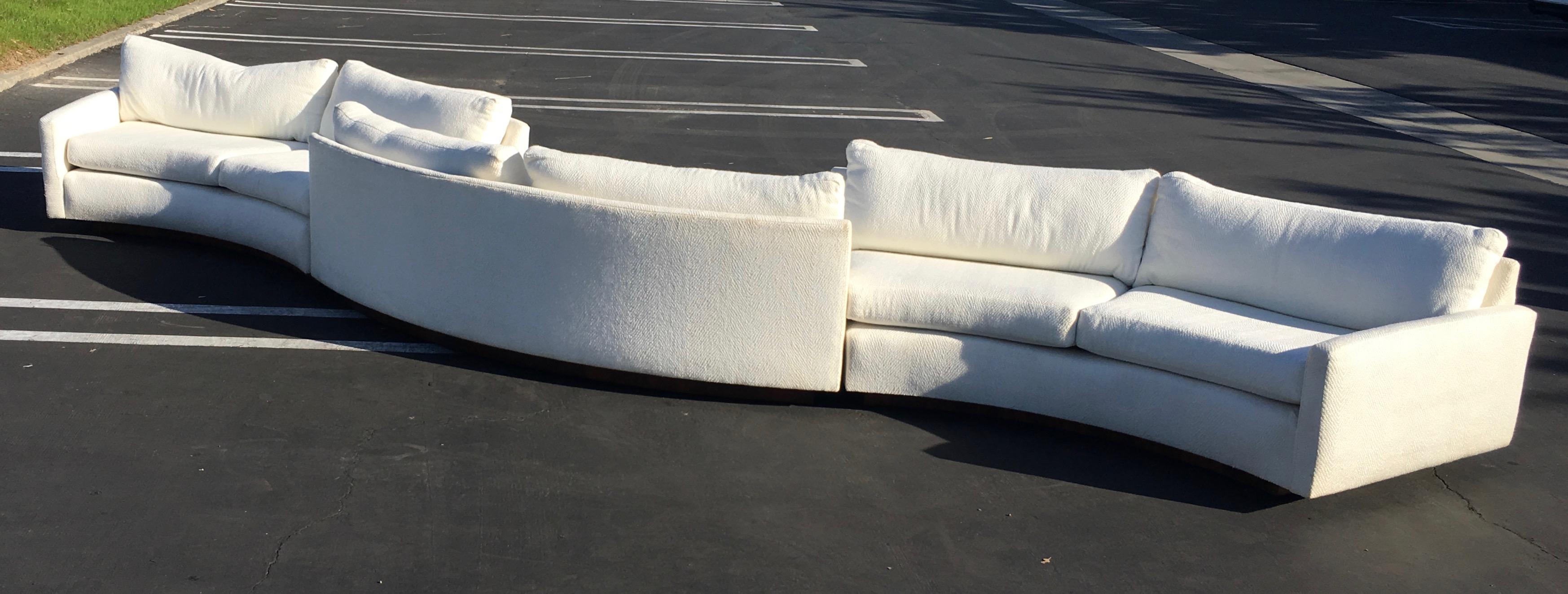 Milo Baughman Semi Circular Three-Piece Sofa 1