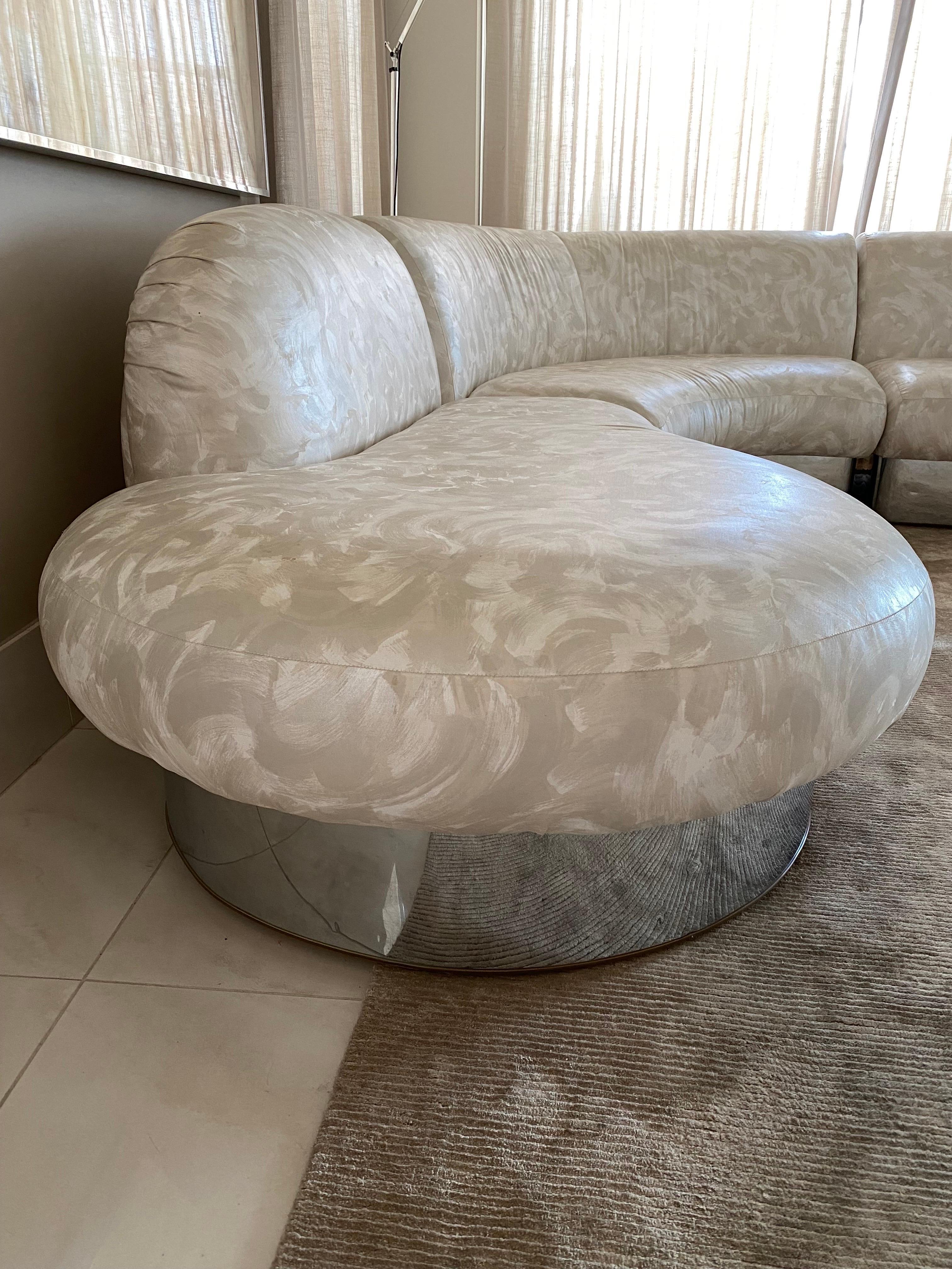 American Milo Baughman Serpintine Sectional Sofa for Thayer Coggin