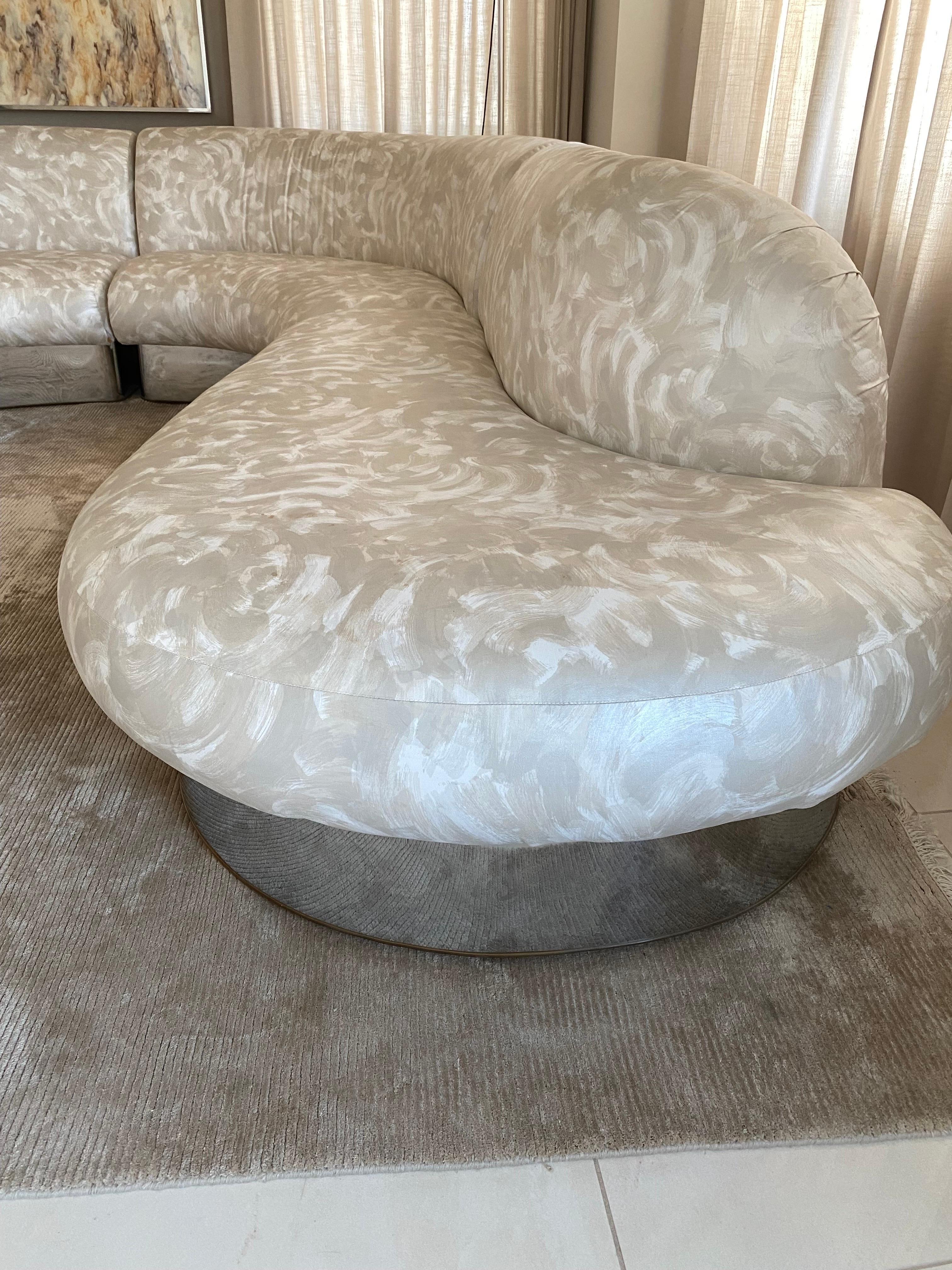 Late 20th Century Milo Baughman Serpintine Sectional Sofa for Thayer Coggin