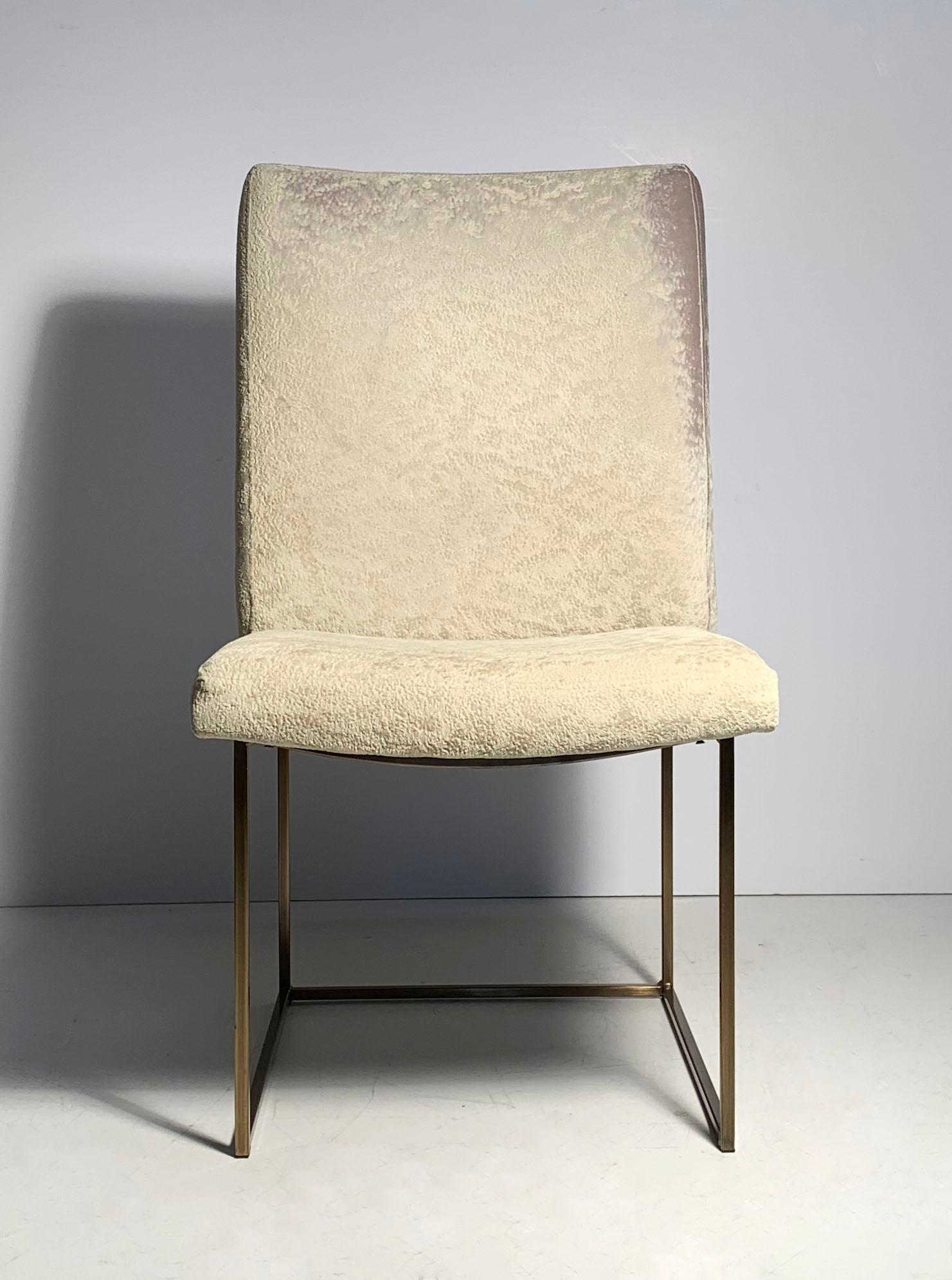 Mid-Century Modern Milo Baughman Set of 6 Bronze Finish Dining Chairs
