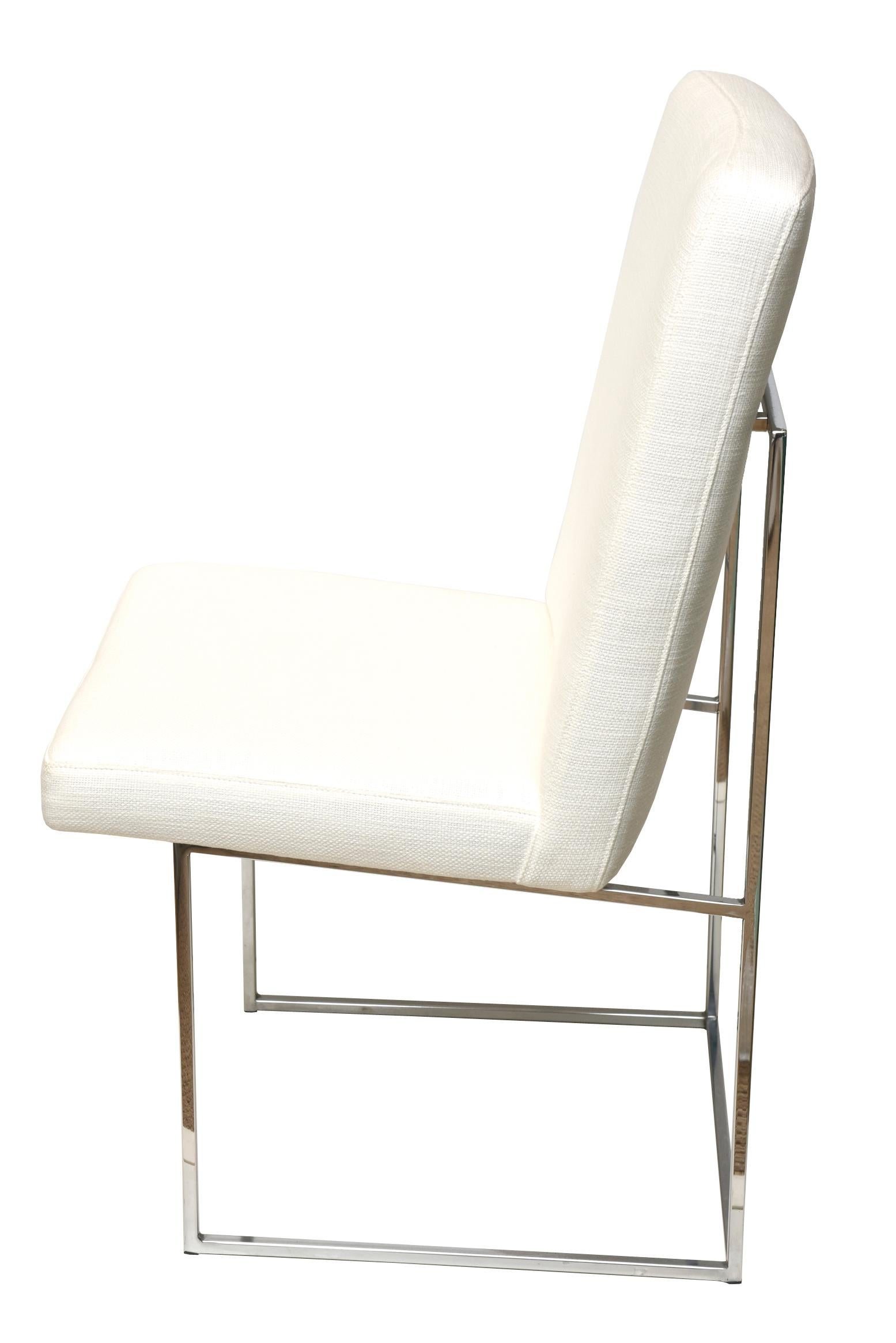 Milo Baughman Architectural Dining Chairs Set of 8 Vintage In Good Condition In North Miami, FL
