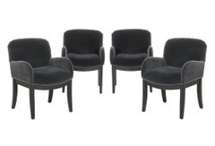 Milo Baughman Set of 8 Dining Chairs, c. 1986