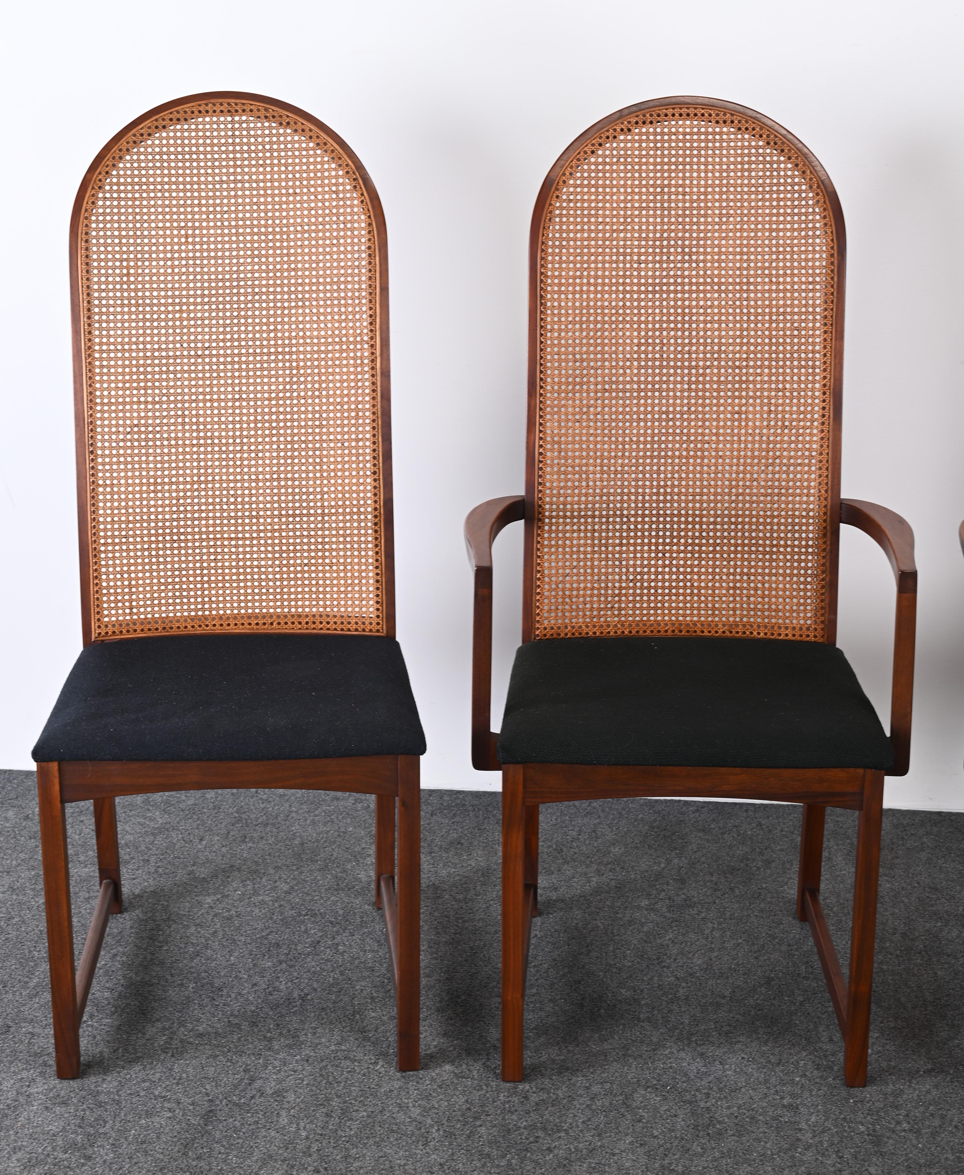 American Milo Baughman Set of Eight Dining Chairs for Directional, 1960s