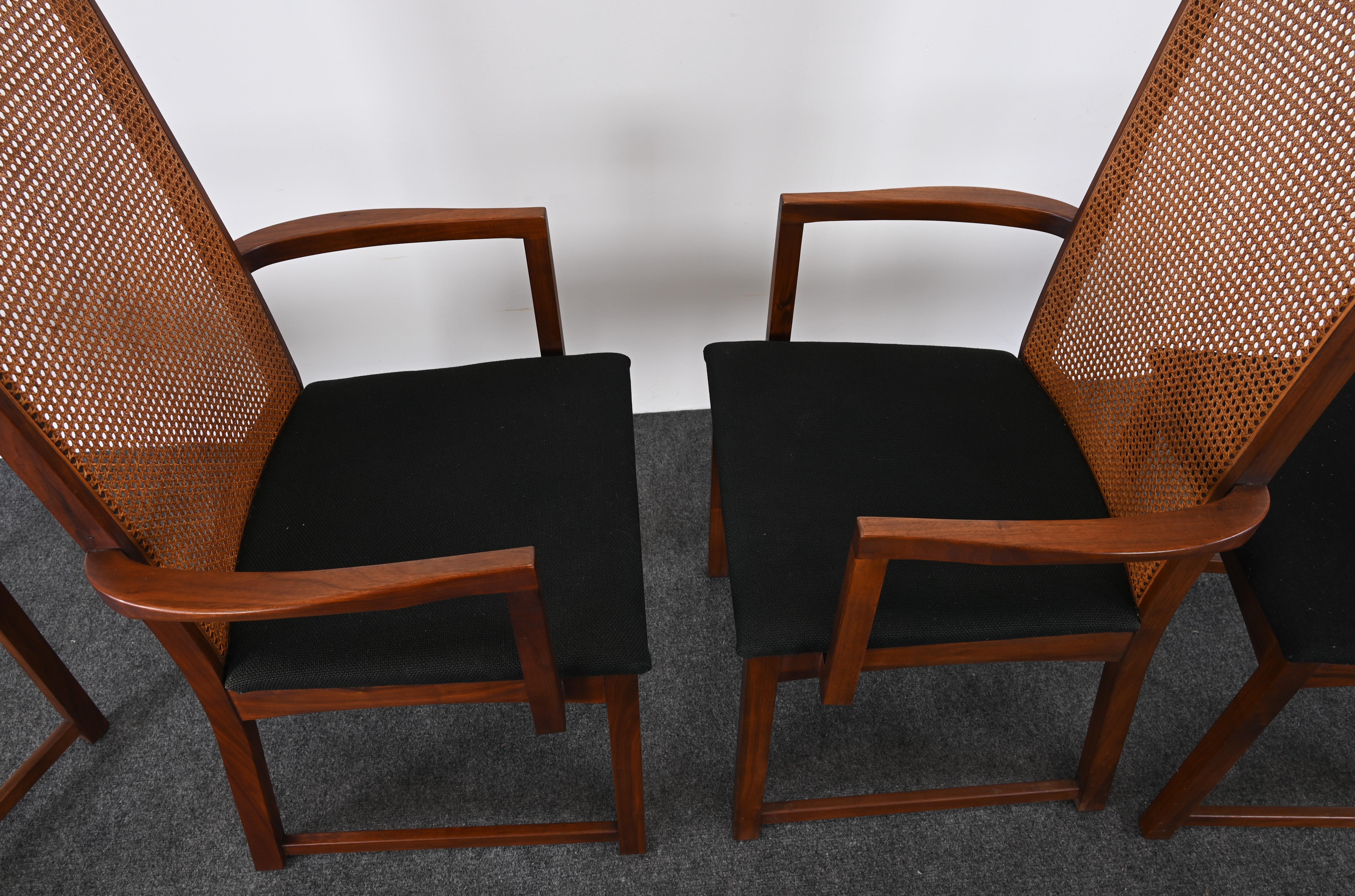 Upholstery Milo Baughman Set of Eight Dining Chairs for Directional, 1960s