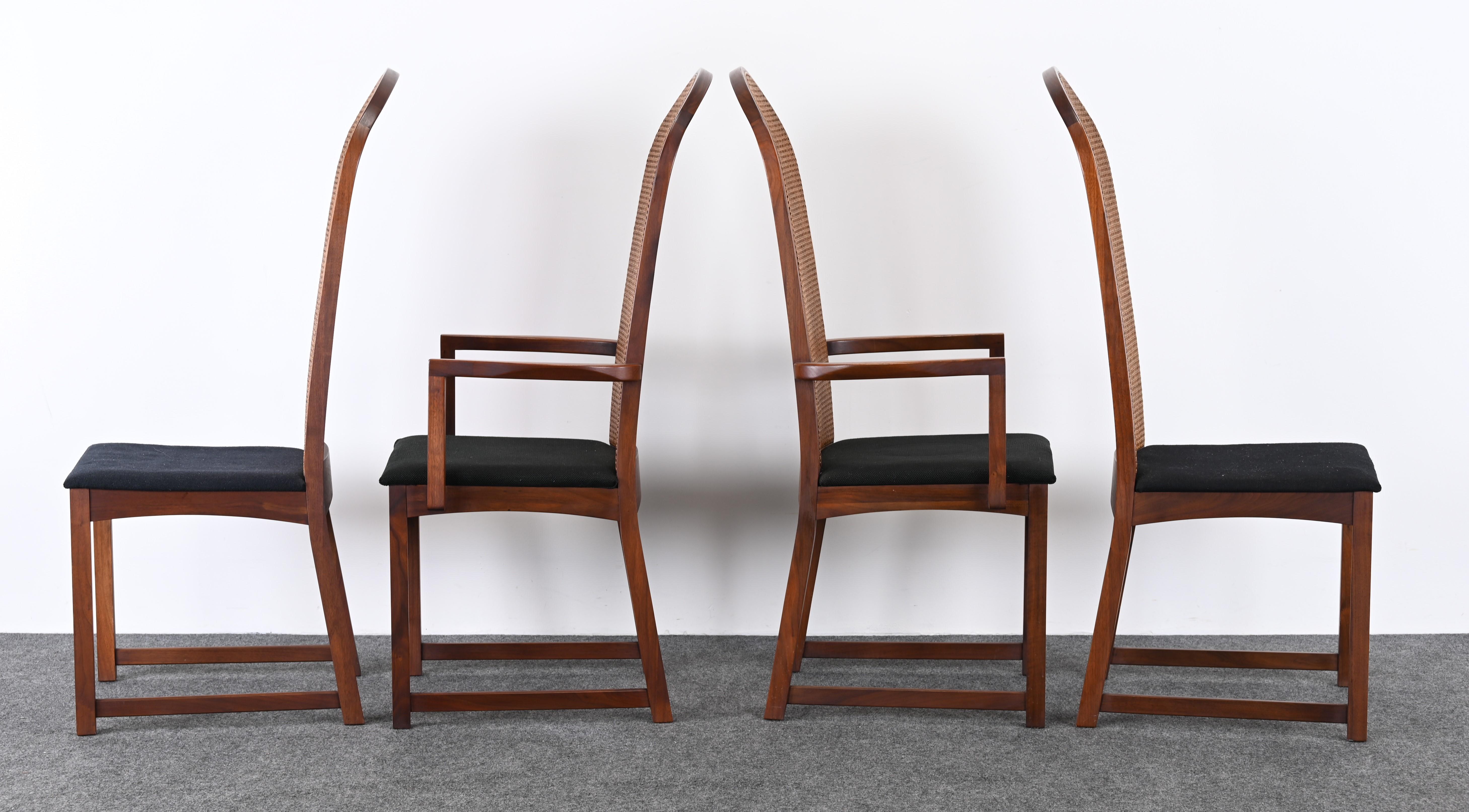 Milo Baughman Set of Eight Dining Chairs for Directional, 1960s 2