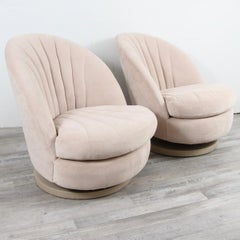 Milo Baughman Shell Form Swivel Chairs for Thayer Coggin