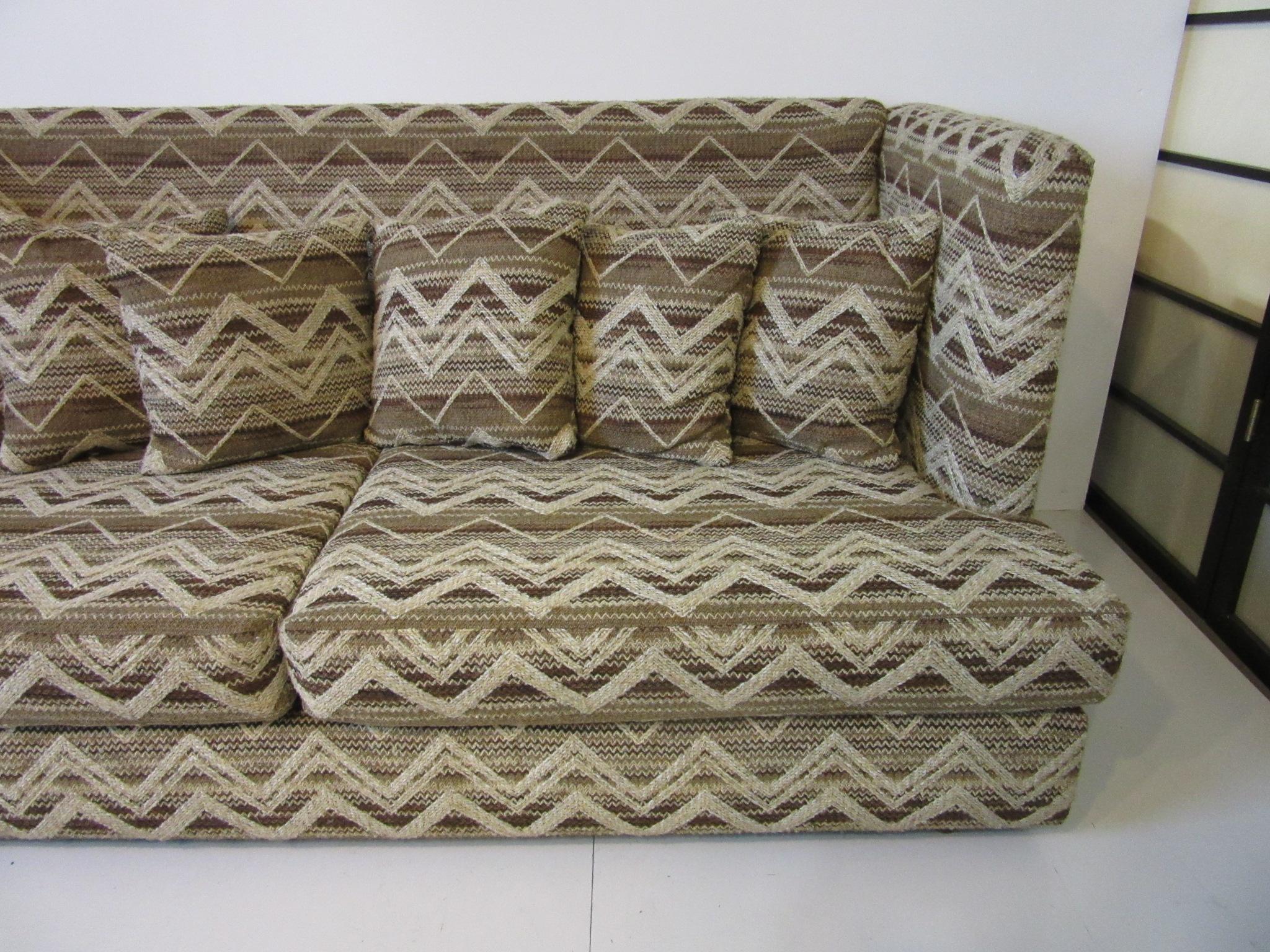 20th Century Milo Baughman Shelter Sofa and Matching Storage Ottomans for Thayer Coggin