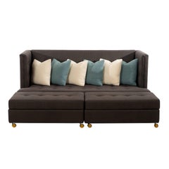 Milo Baughman Shelter Sofa and Ottomans