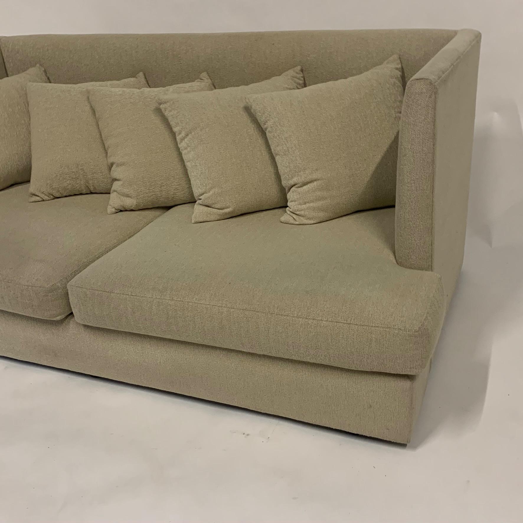 American Stunning Milo Baughman Shelter Sofa w Down Pillows- Very Comfortable