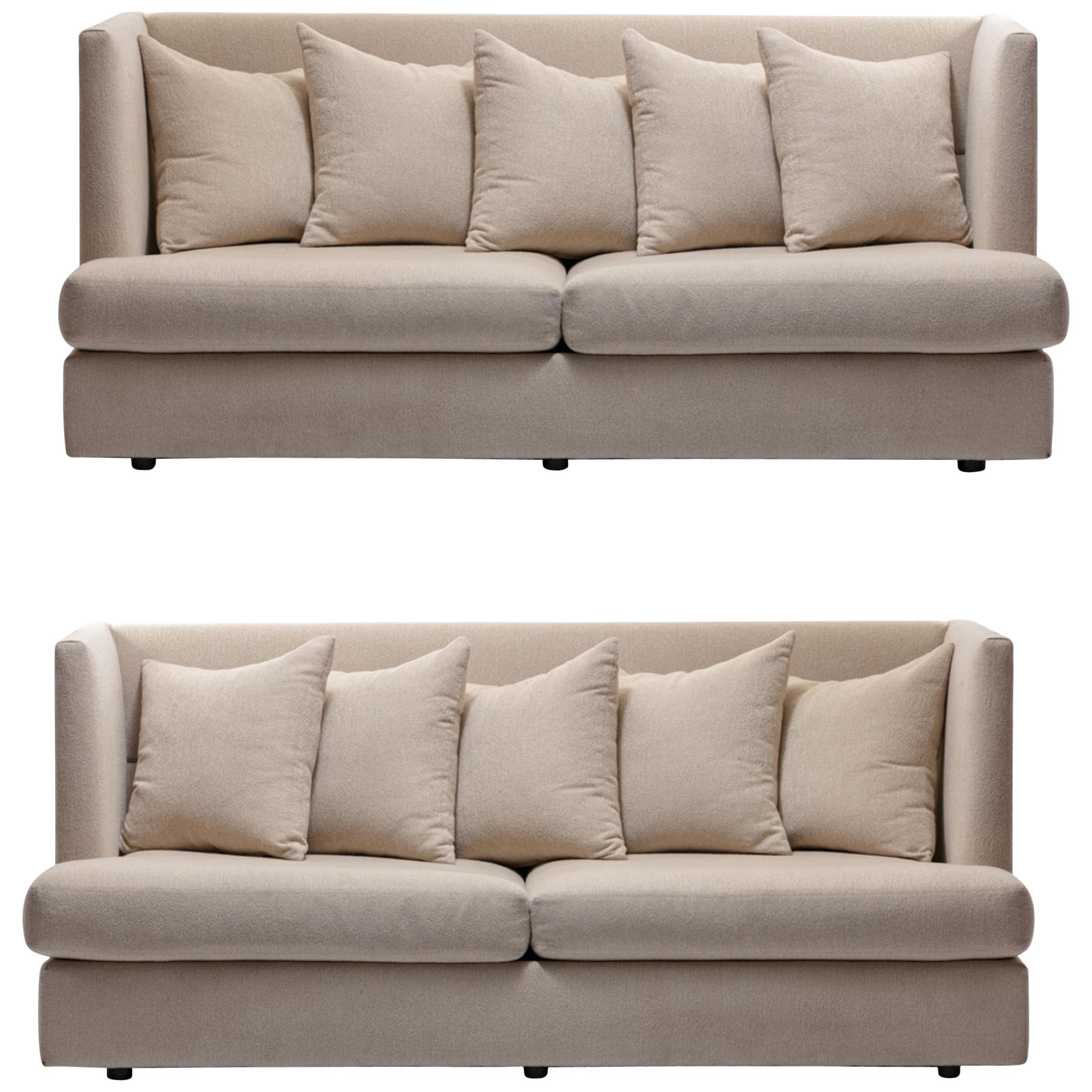 Milo Baughman Ivory /  Beige Shelter Sofa (Pair Available; Priced Individually)