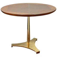 Milo Baughman Side Table with Brass Base