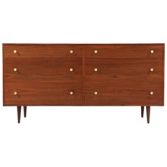 Milo Baughman Six-Drawer Walnut Dresser for Glenn of California