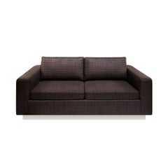 Milo Baughman Sleeper-Sofa Loveseat mit Chromsockel 1970er Jahre