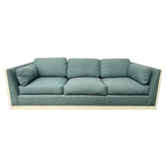 Milo Baughman Sofa, Couch, White Lacquered, Mid-Century Modern
