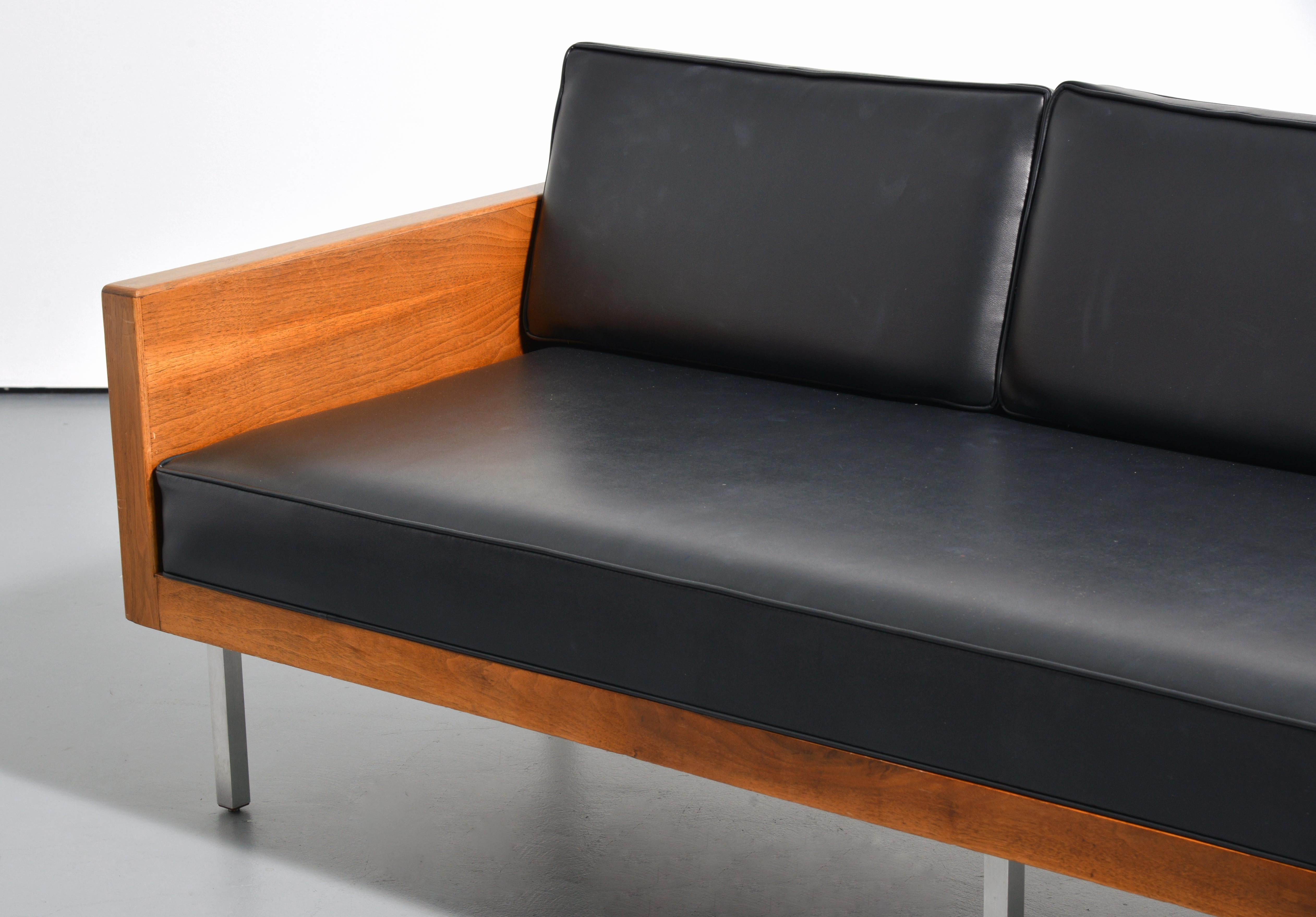 Leather Milo Baughman Sofa For Sale
