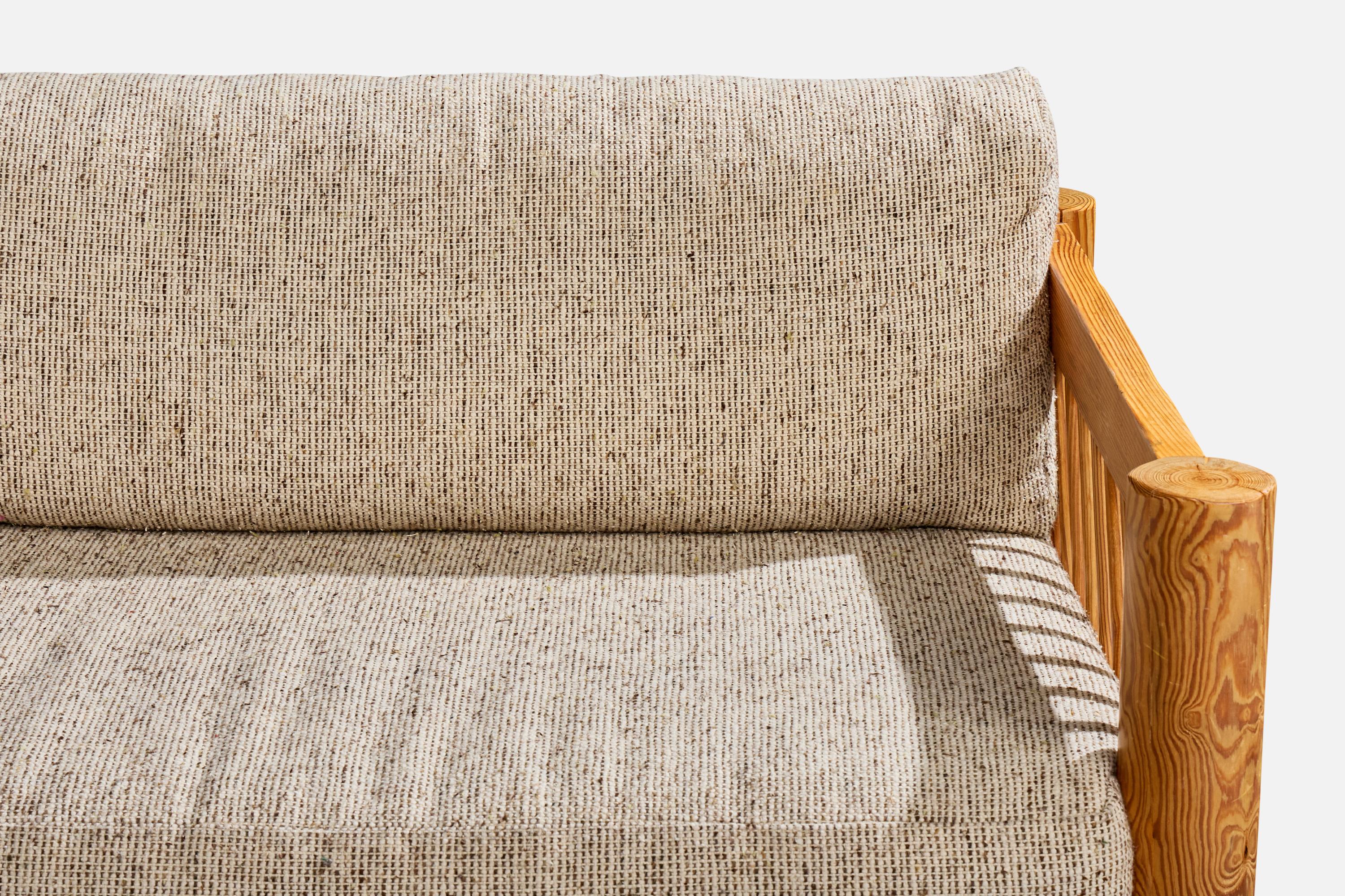 Milo Baughman, Sofa, Pine, Fabric, USA, 1970s For Sale 7