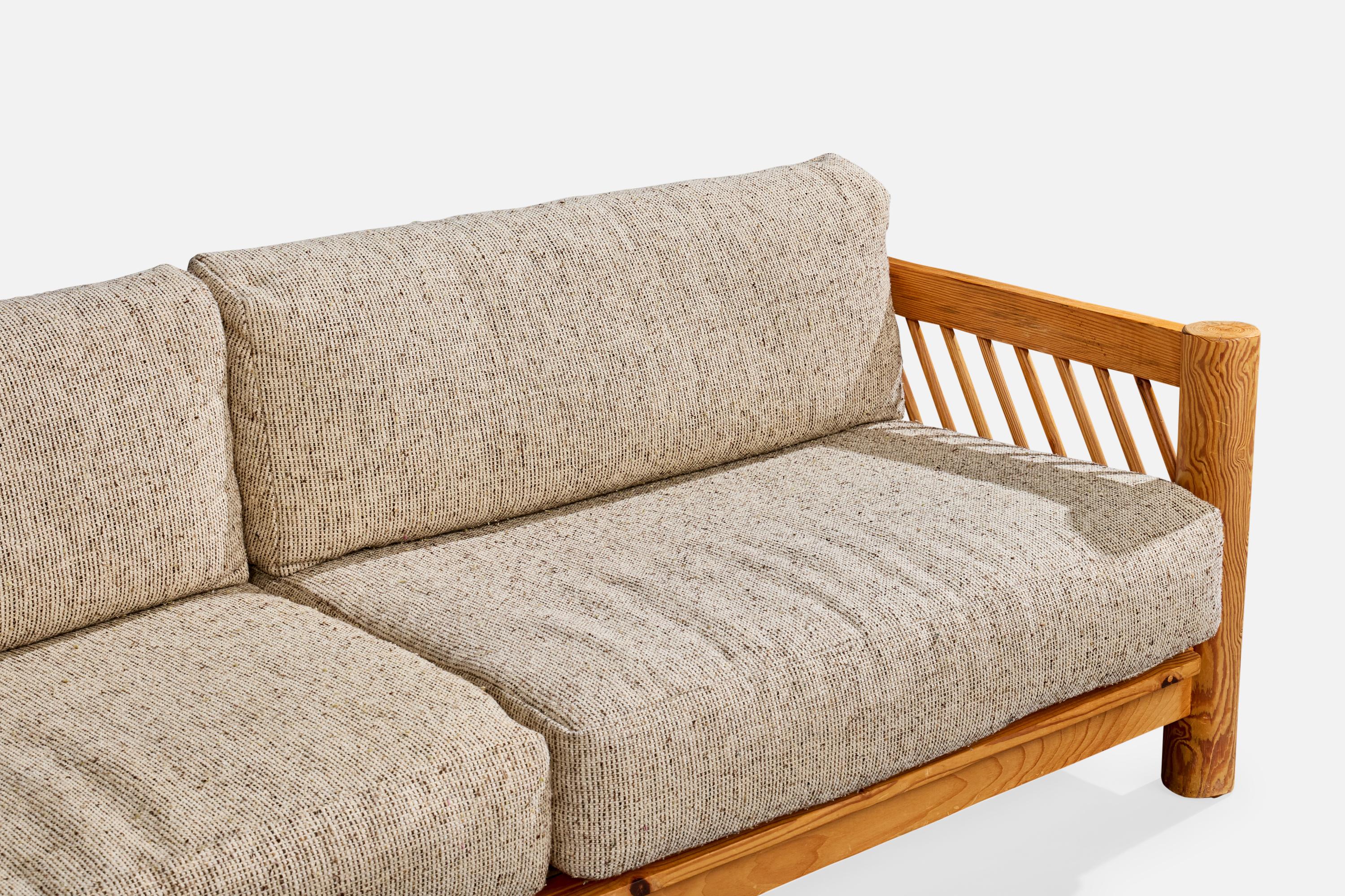 Milo Baughman, Sofa, Pine, Fabric, USA, 1970s For Sale 3
