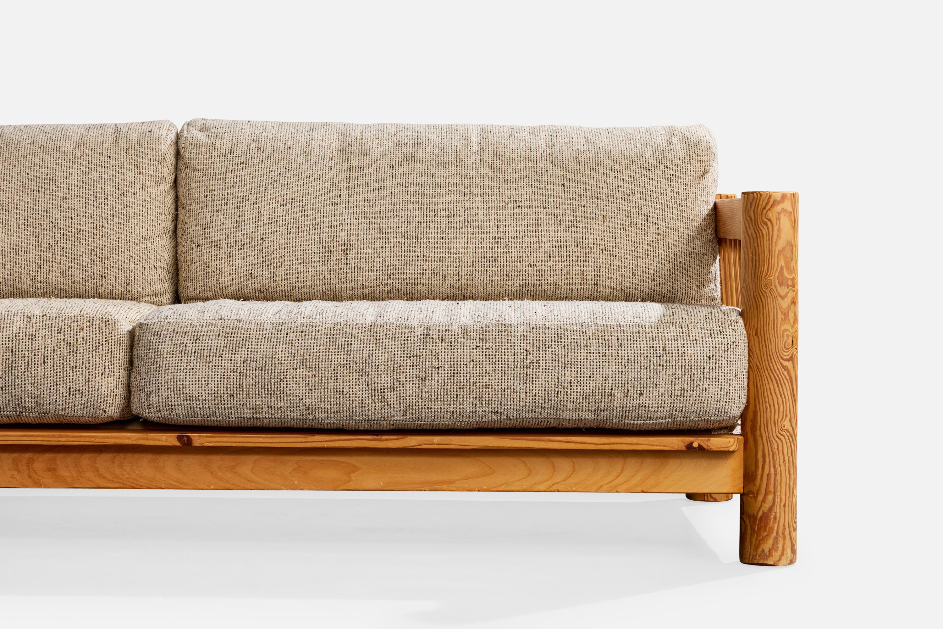 Milo Baughman, Sofa, Pine, Fabric, USA, 1970s For Sale 4