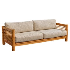Milo Baughman, Sofa, Pine, Fabric, USA, 1970s