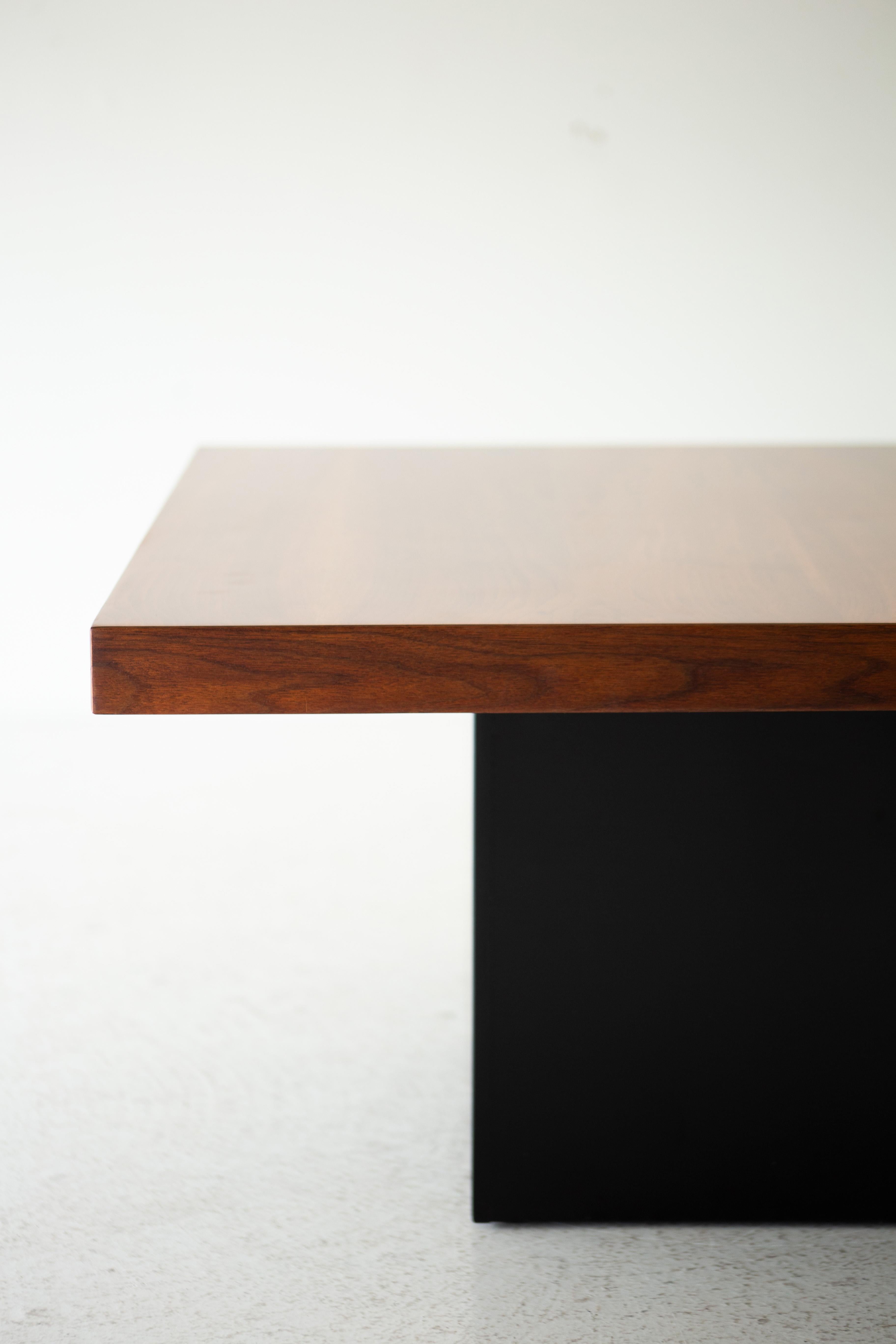 Veneer Milo Baughman Square Coffee Table for Thayer Coggin