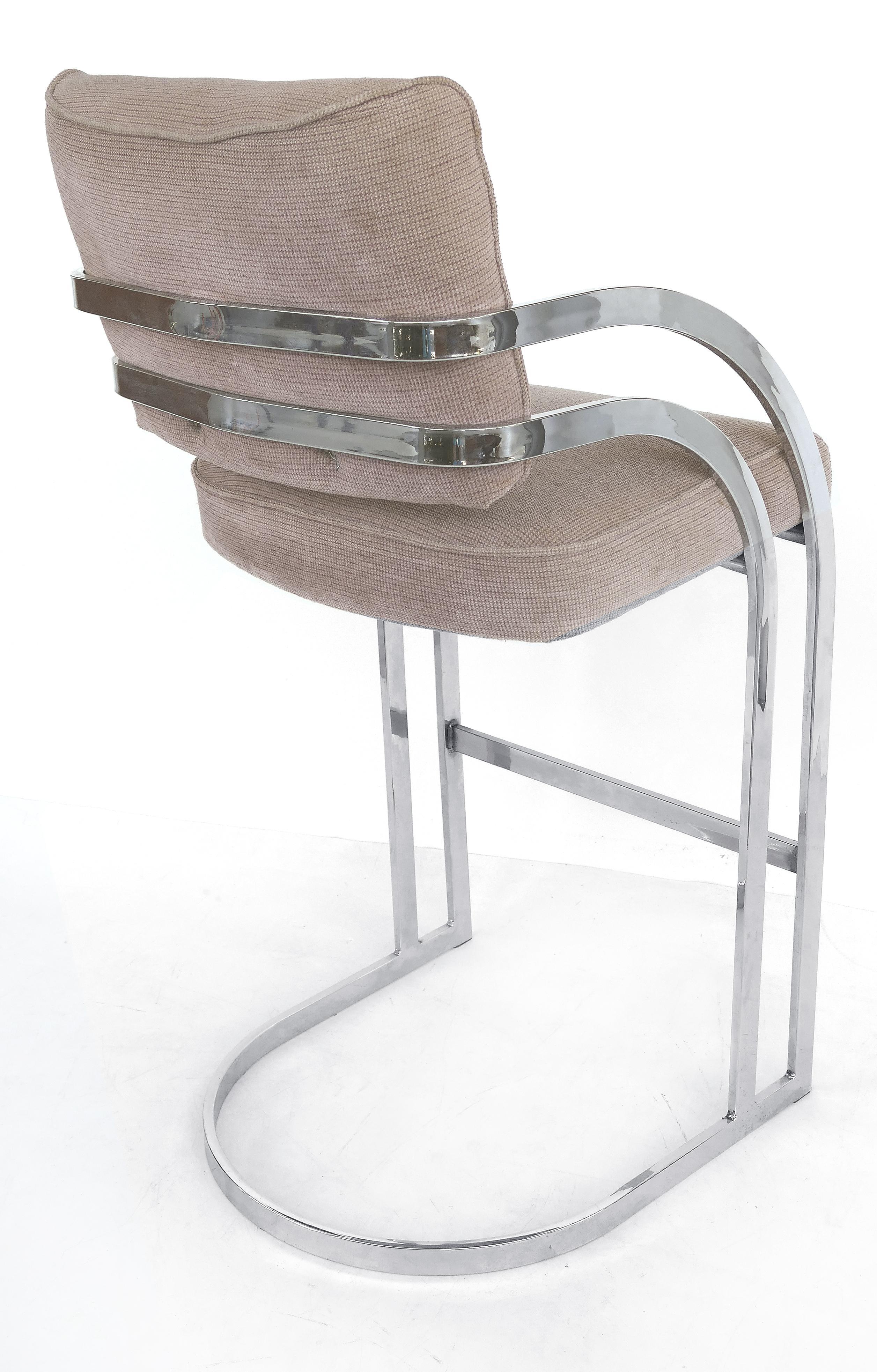 Stainless Steel Bar Stools for DIA 'Design Institute America' In Good Condition In Miami, FL