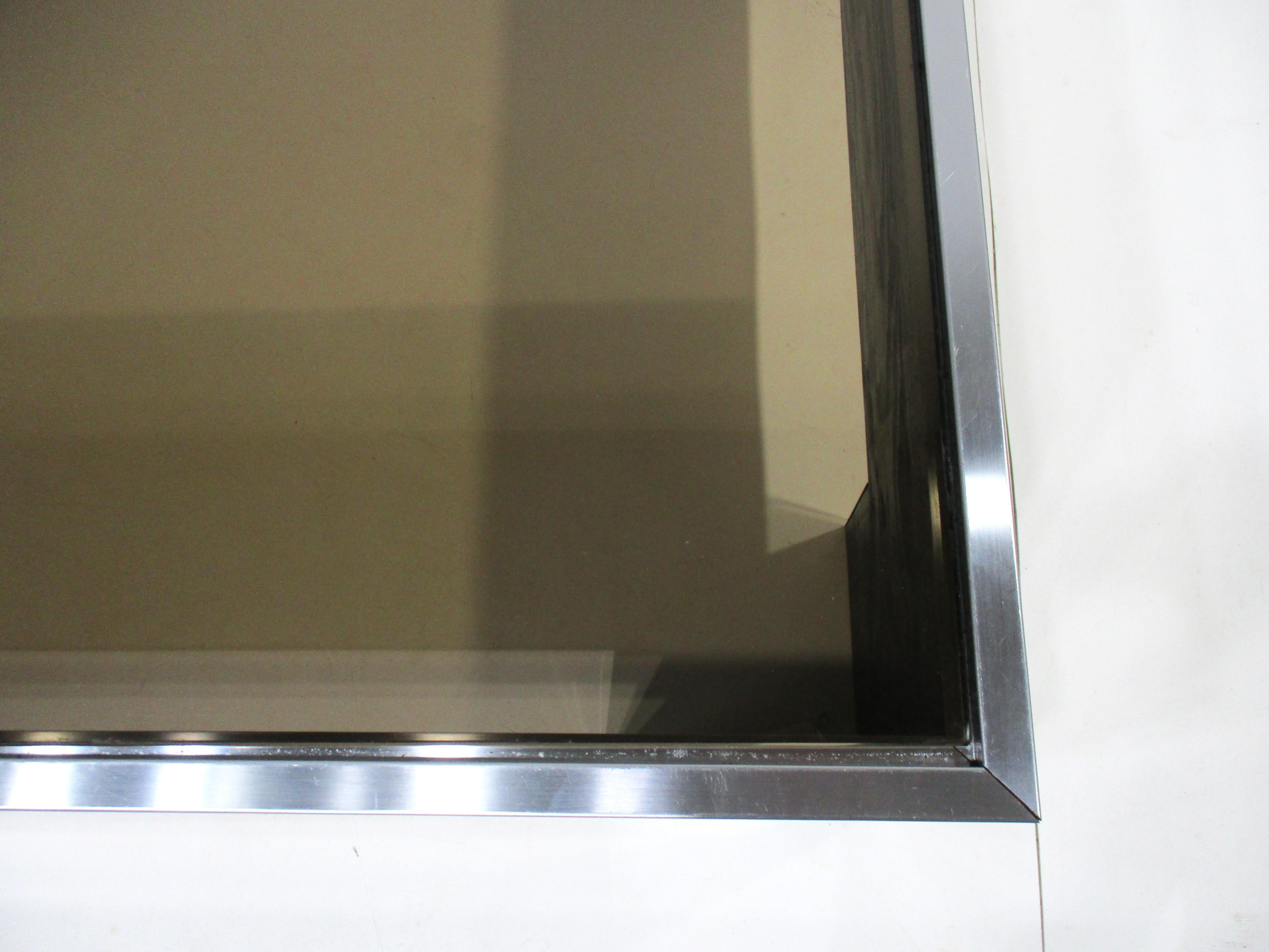 Table basse en acier inoxydable et en verre Milo Baughman pour DIA en vente 1