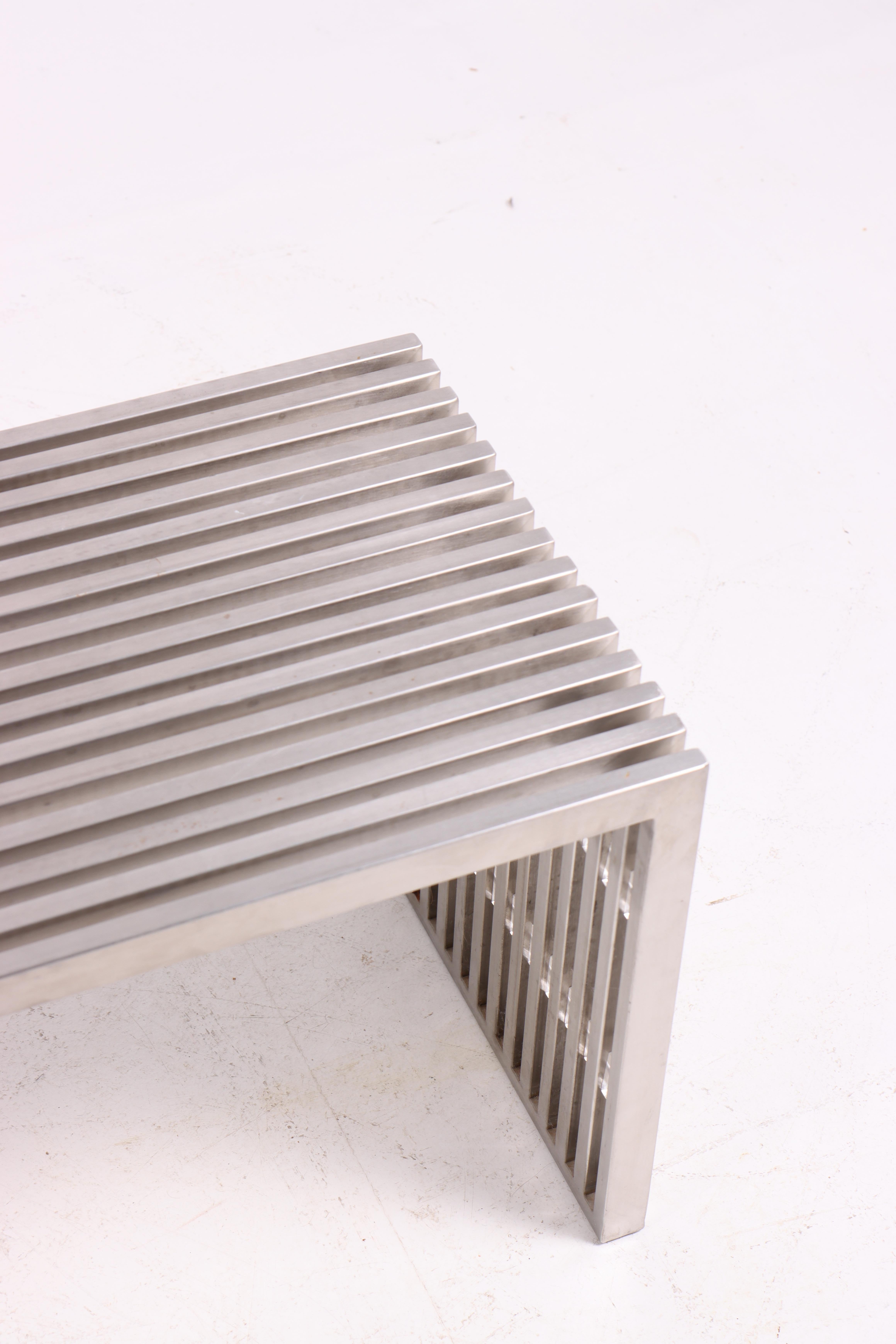 Banco o mesa de centro de acero Milo Baughman, años 70 Estadounidense en venta