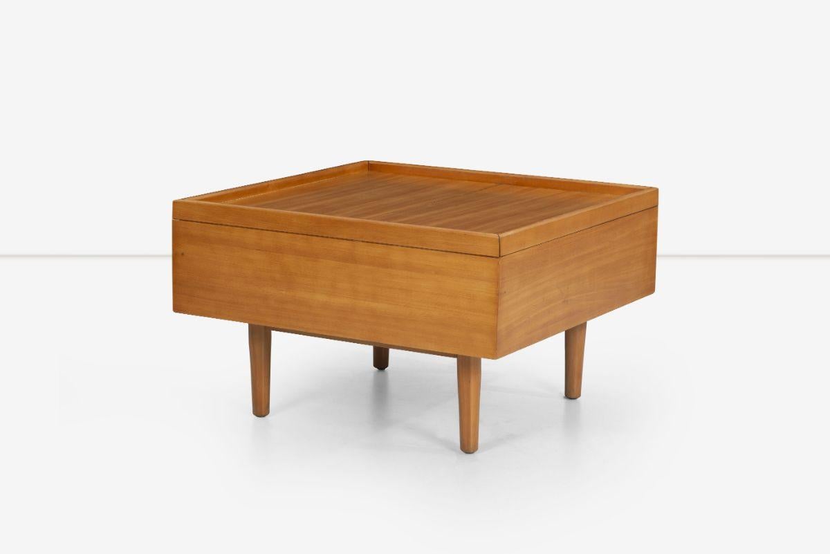 American Milo Baughman Storage Coffee Table For Sale