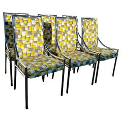 Milo Baughman Style (6) Chrome Dining Chairs