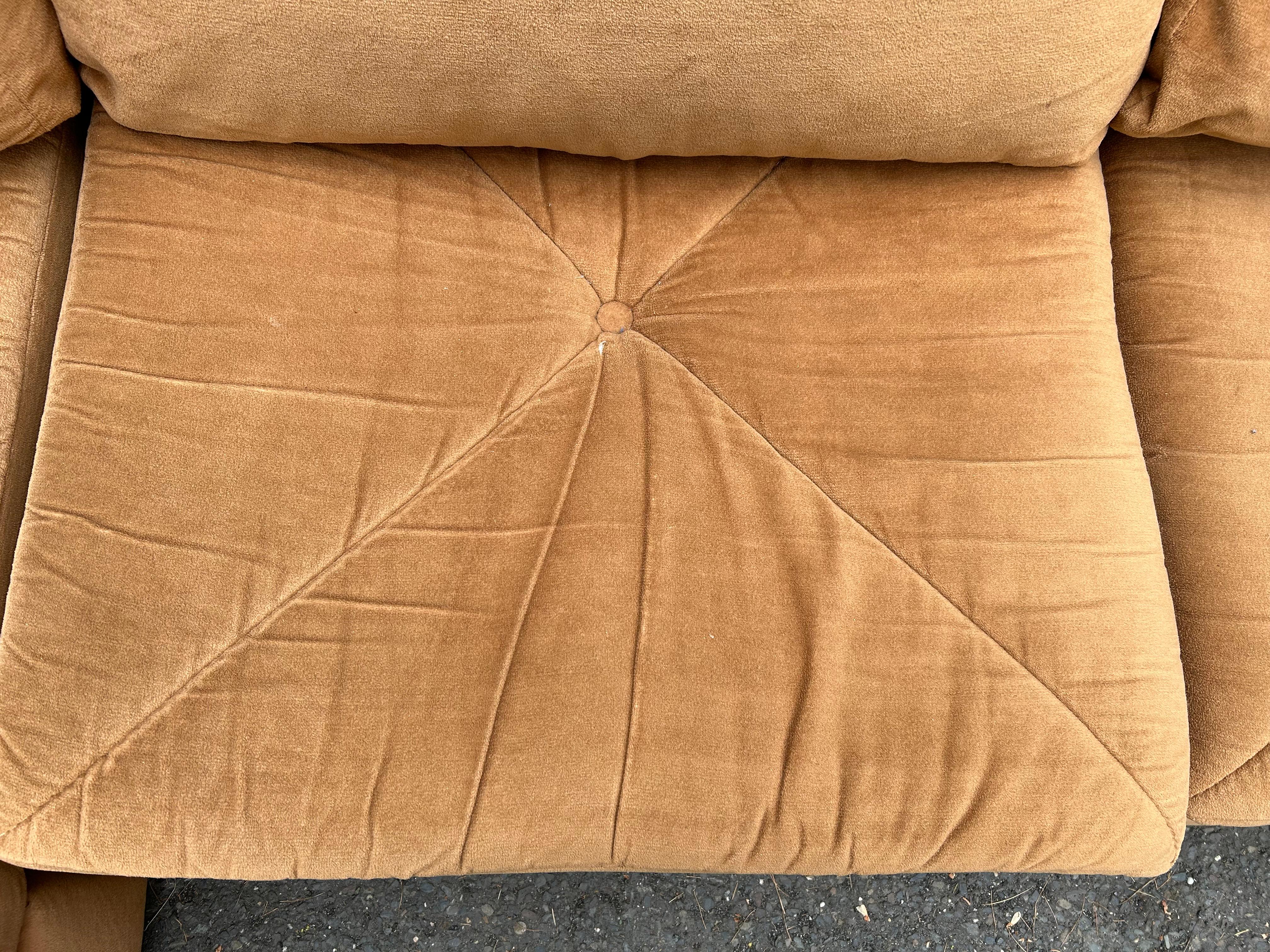 Milo Baughman style 6 Piece Cube Sofa Sectional Selig Mid-Century Modern 4