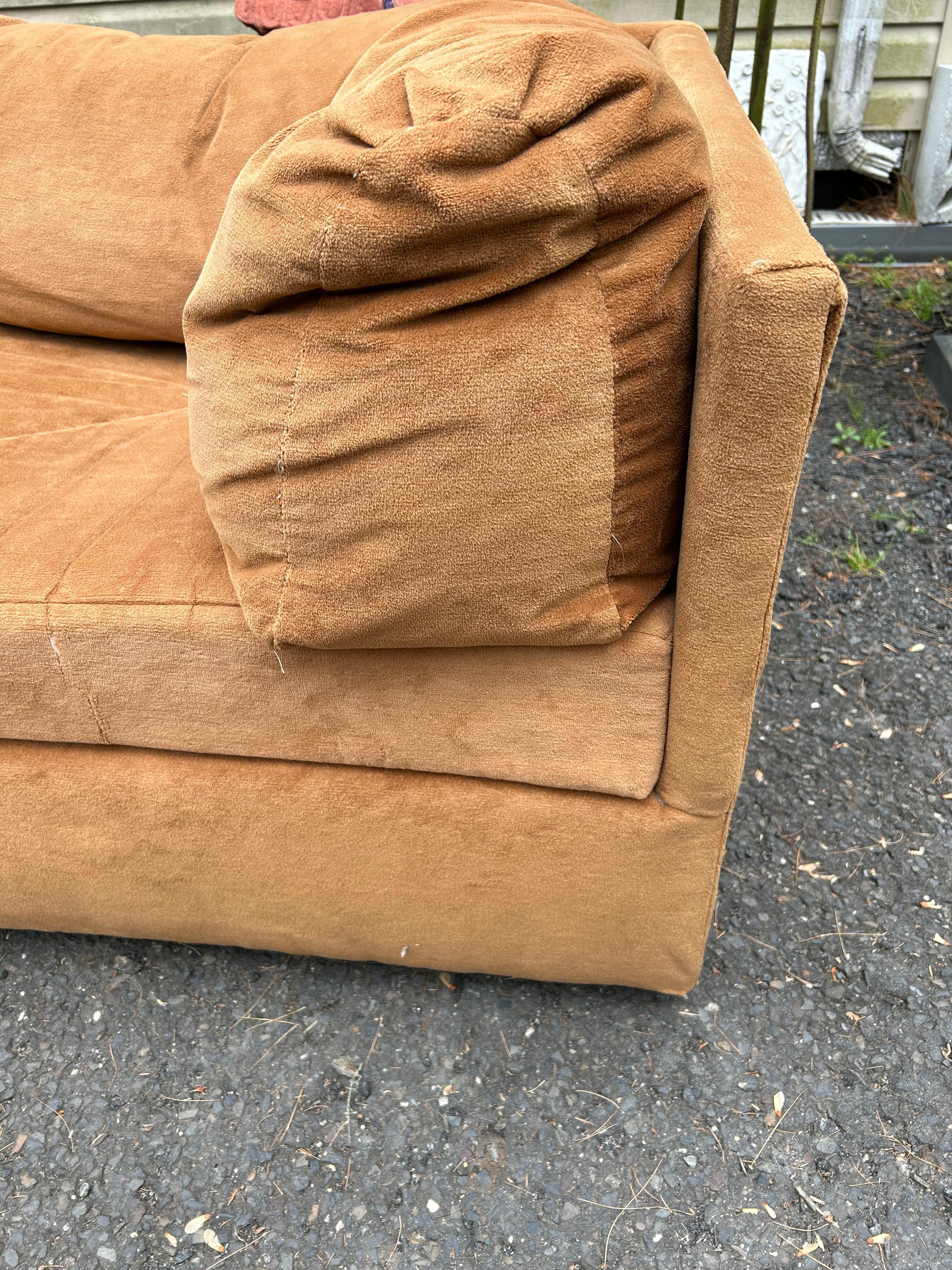 Milo Baughman style 6 Piece Cube Sofa Sectional Selig Mid-Century Modern 7