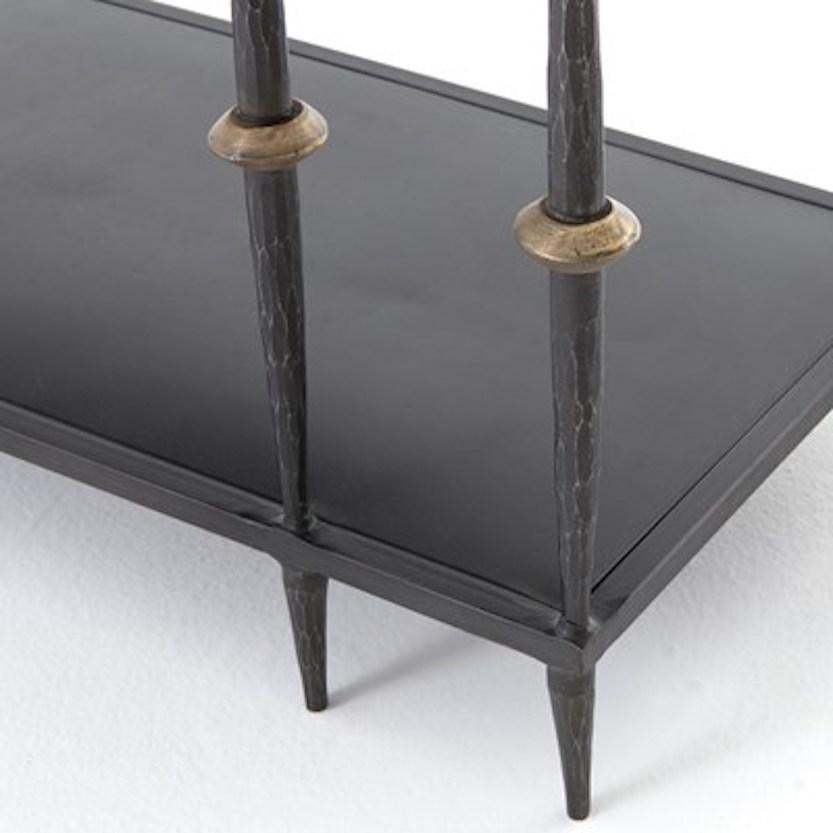 Milo Baughman Style Brass and Glass Étagère 4