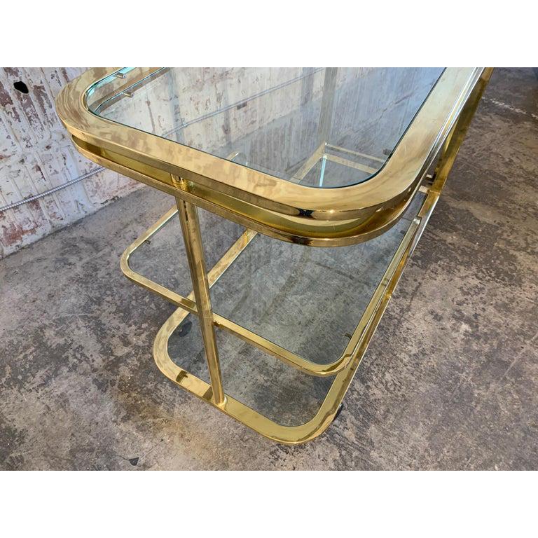 Metal Brass Bar Cart by Design Institute of America