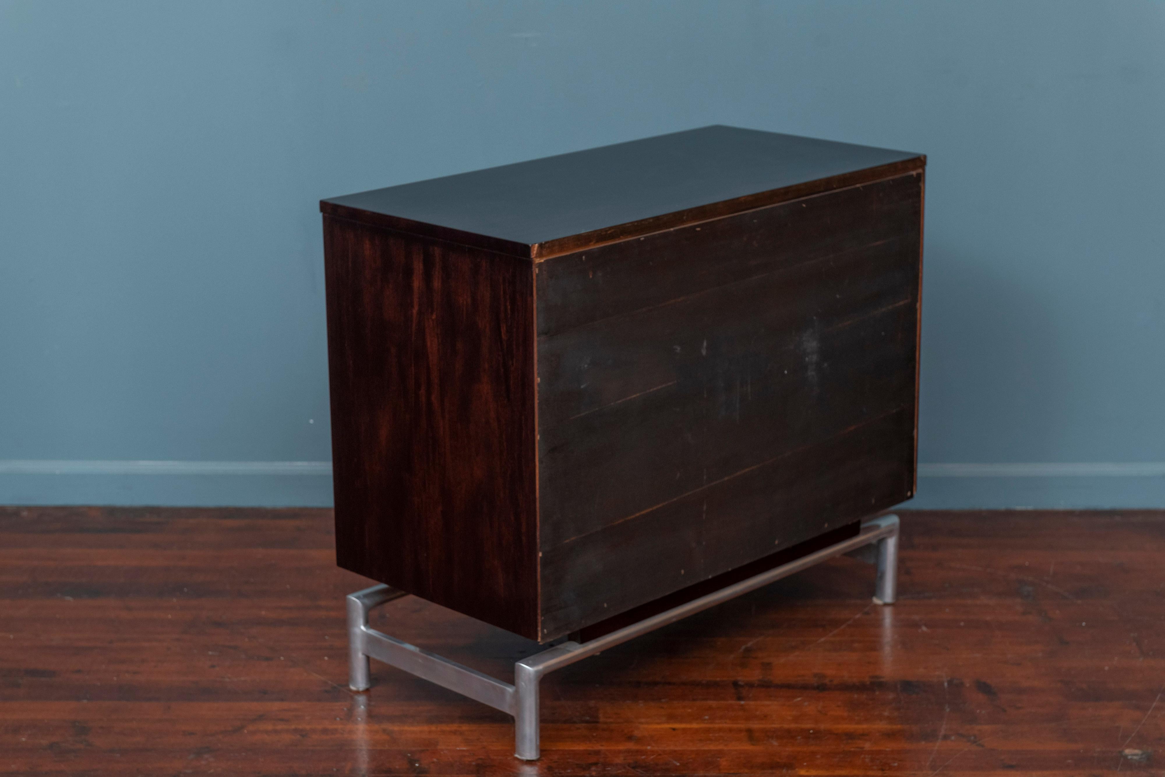 Milo Baughman Style Burl Cabinet or Dry Bar For Sale 3