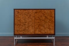 Milo Baughman Style Burl Cabinet or Dry Bar