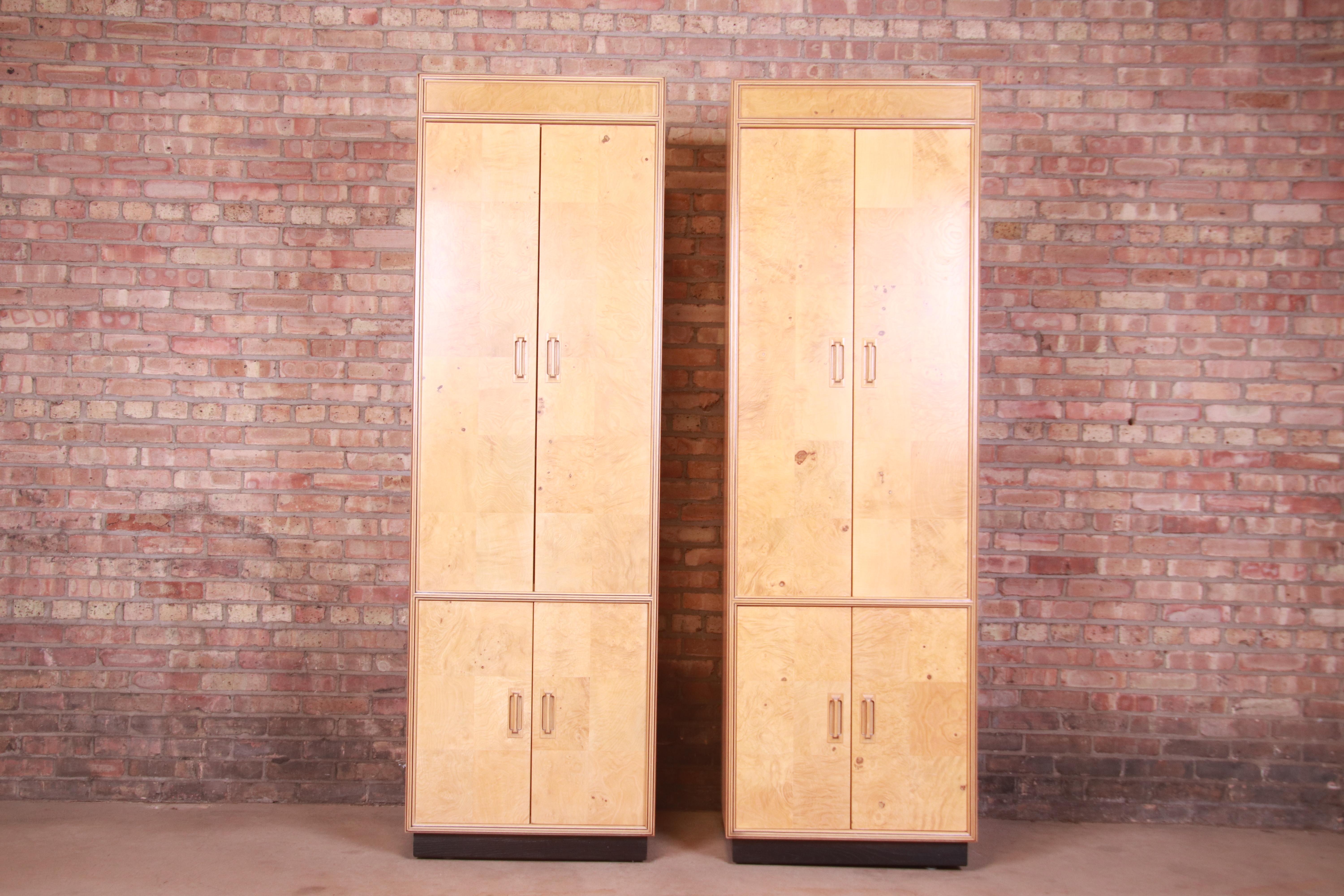A gorgeous pair of Milo Baughman style Mid-Century Modern armoire dressers or gentleman's chests

By Henredon, 