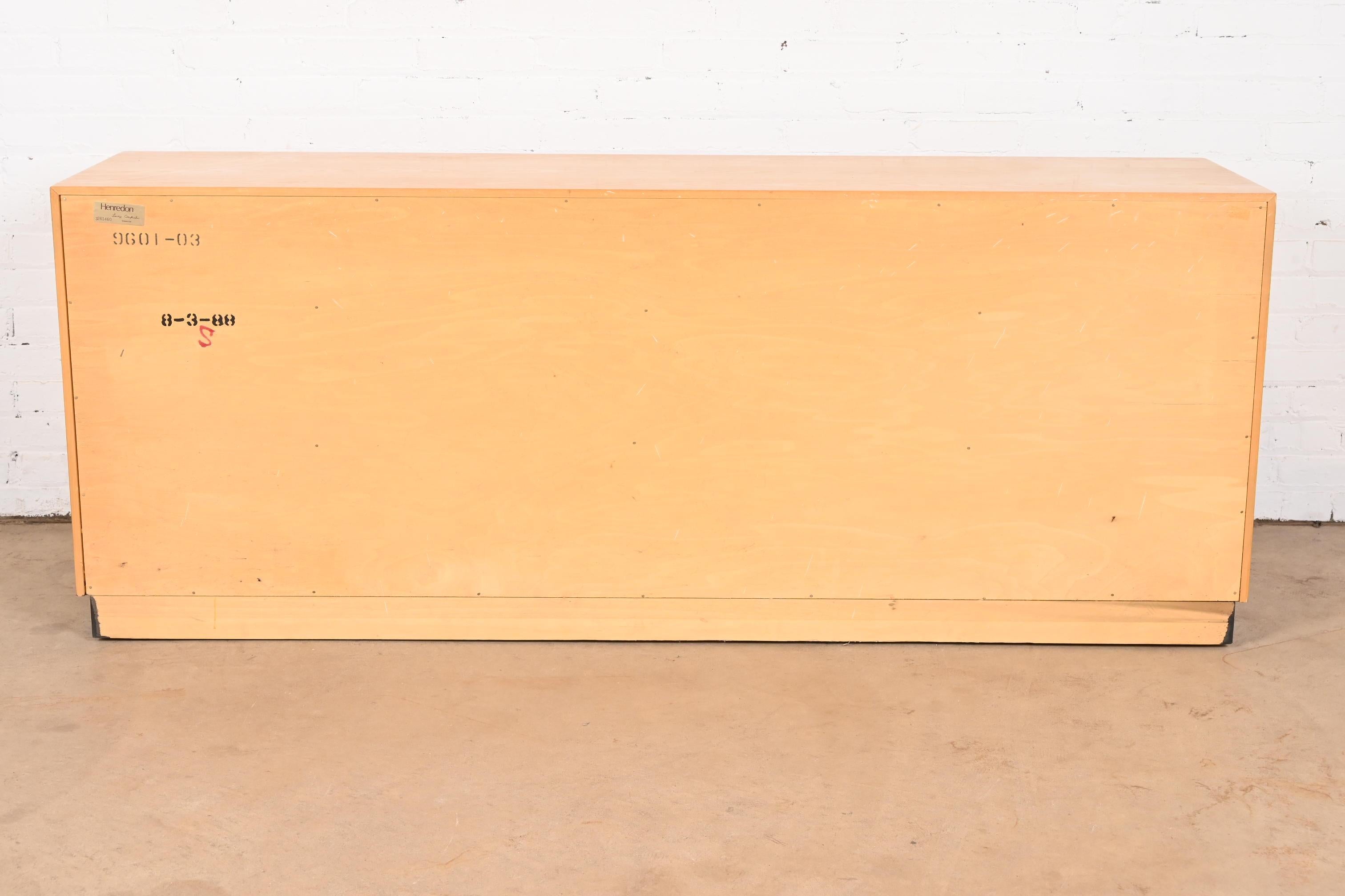 Milo Baughman Style Burl Wood Dresser or Credenza by Henredon For Sale 6