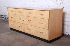 Milo Baughman Style Burl Wood Dresser or Credenza by Henredon