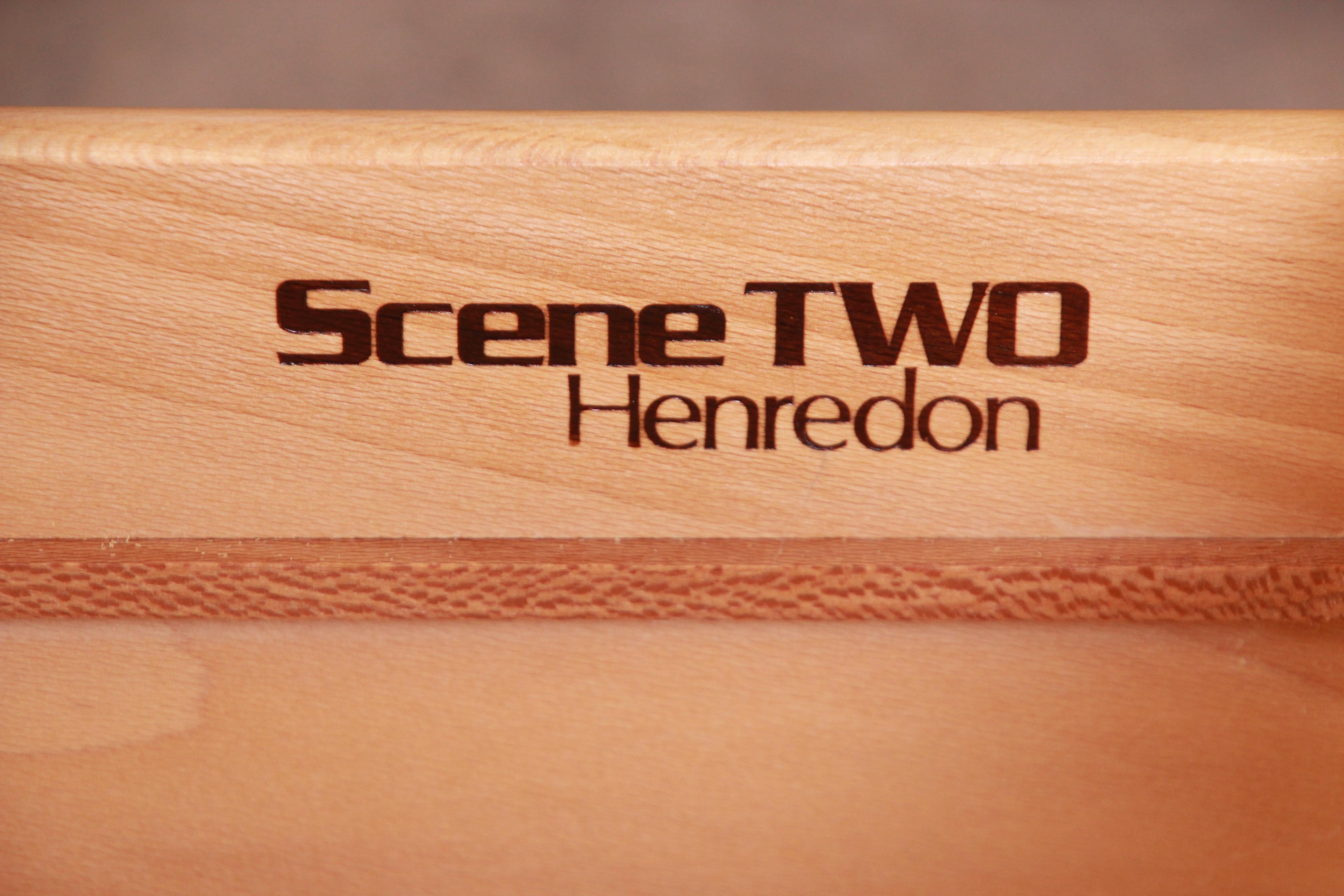 Milo Baughman Style Burl Wood Long Dresser or Credenza by Henredon, Refinished 9
