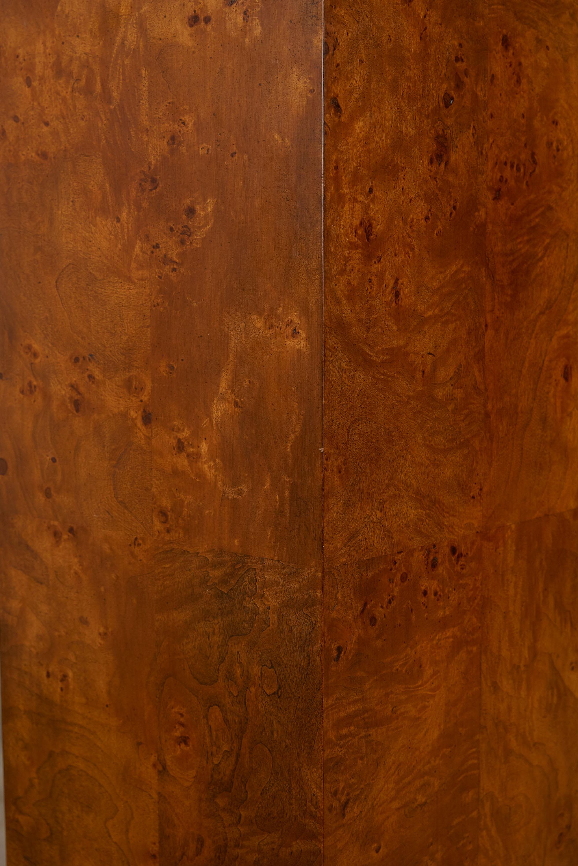 20th Century Milo Baughman Style Burl Wood Pedestal