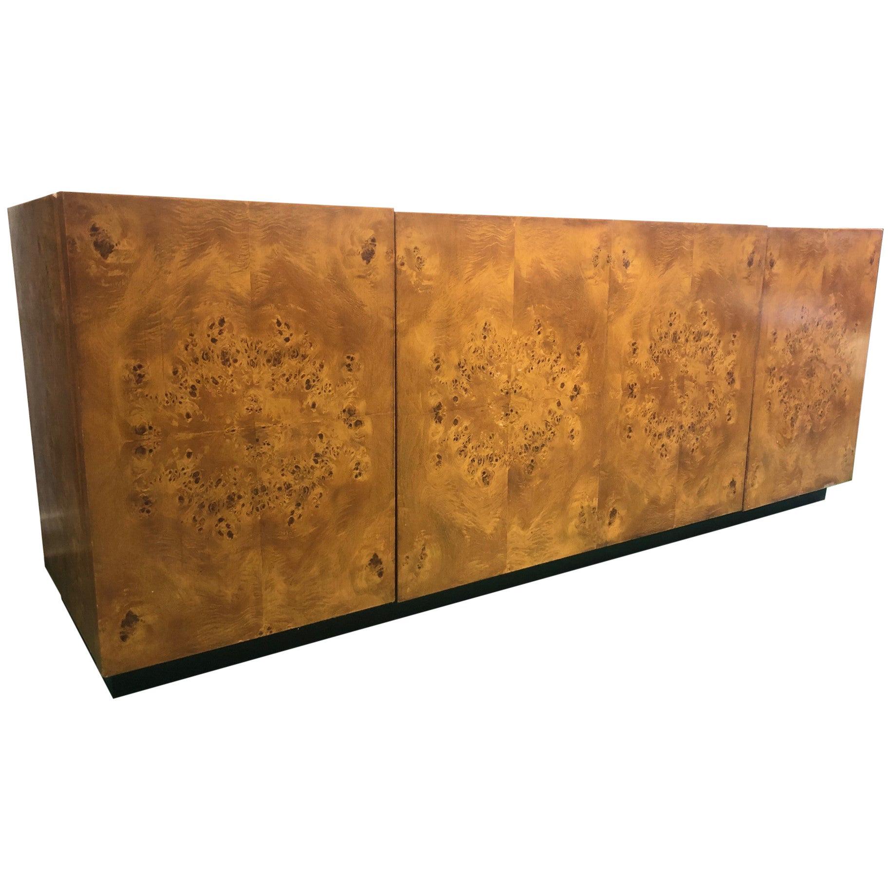 Oyster Burl Wood Sideboard at 1stDibs