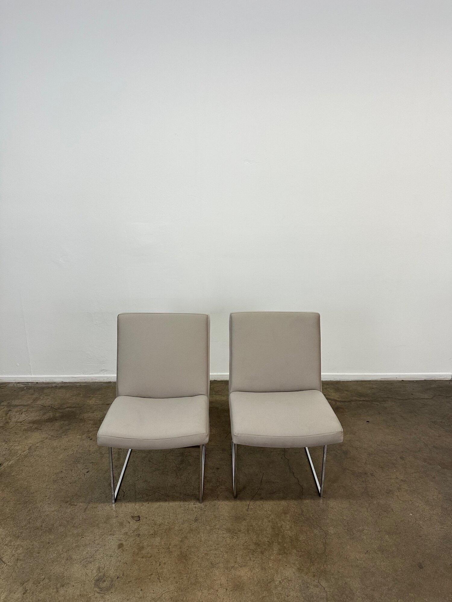 Modern Milo Baughman Style Chairs, Set of 2