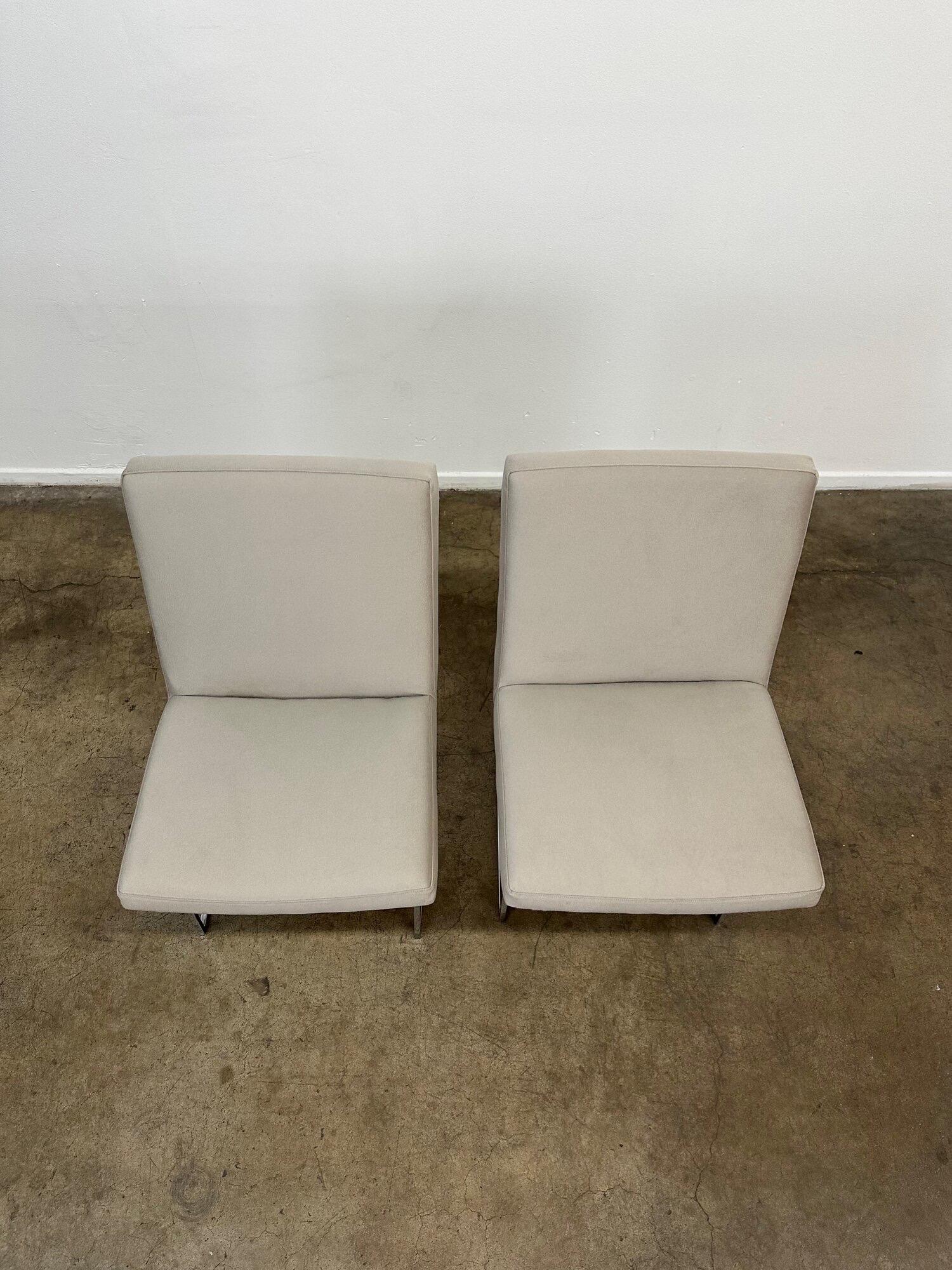 Milo Baughman Style Chairs, Set of 2 In Good Condition In Los Angeles, CA