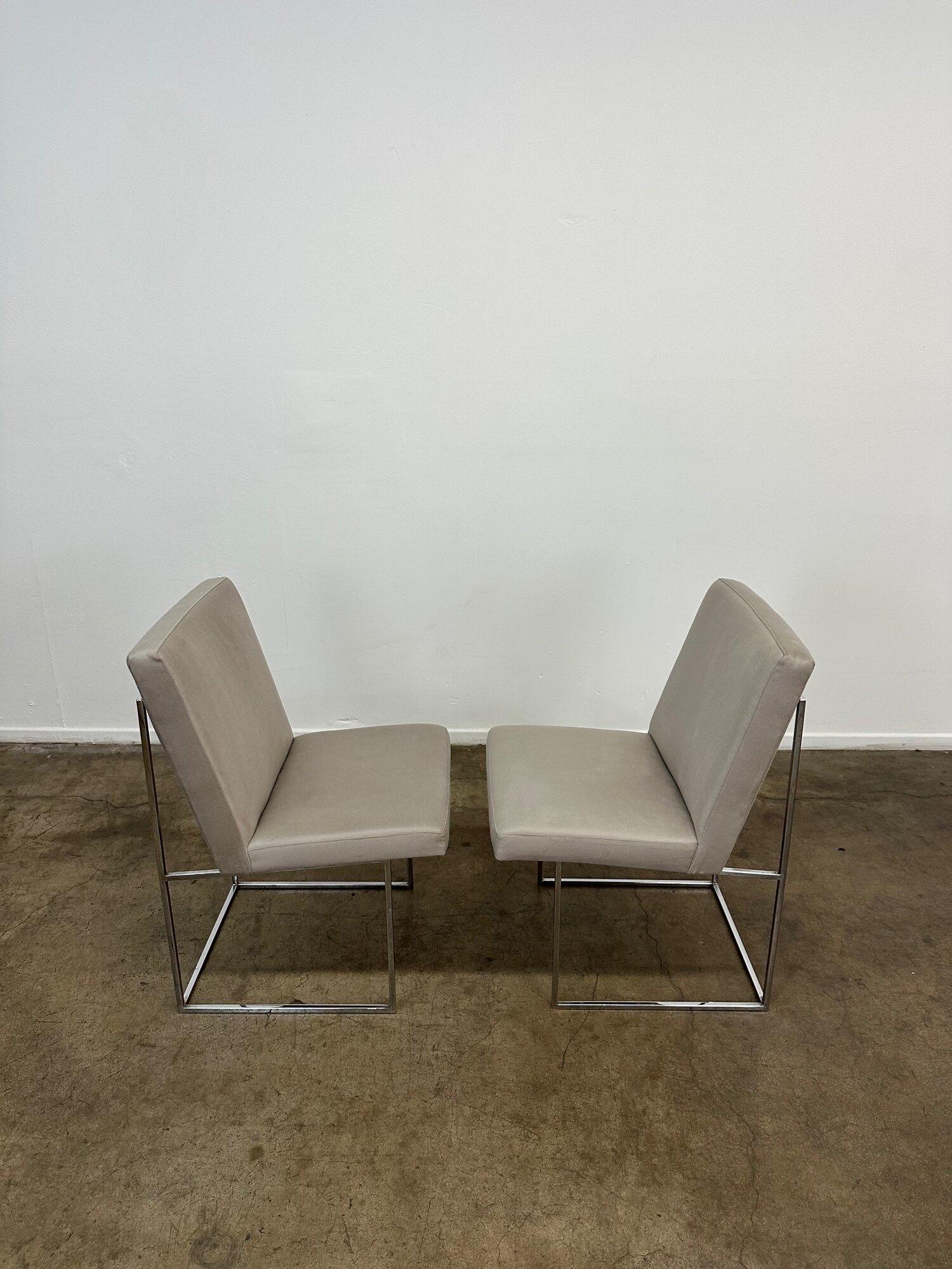 Late 20th Century Milo Baughman Style Chairs, Set of 2