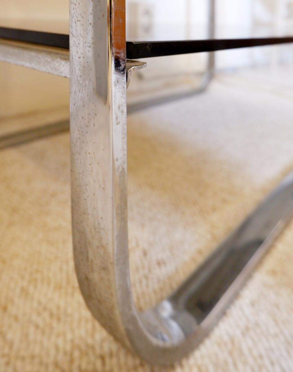 Milo Baughman style Chrome arc shelf - 1970s For Sale 4