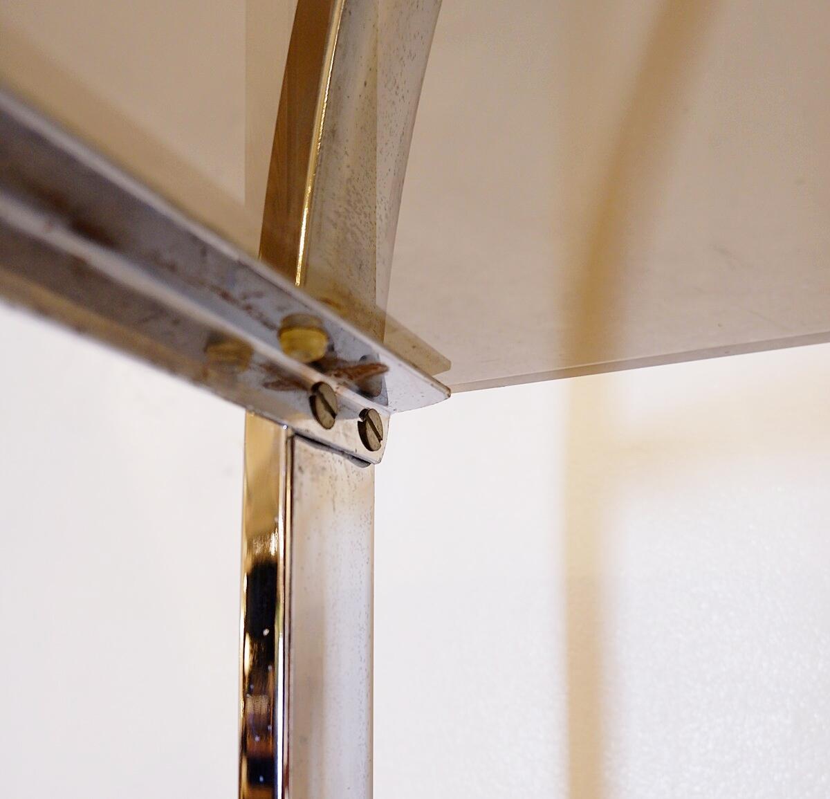 Milo Baughman style Chrome arc shelf - 1970s For Sale 2